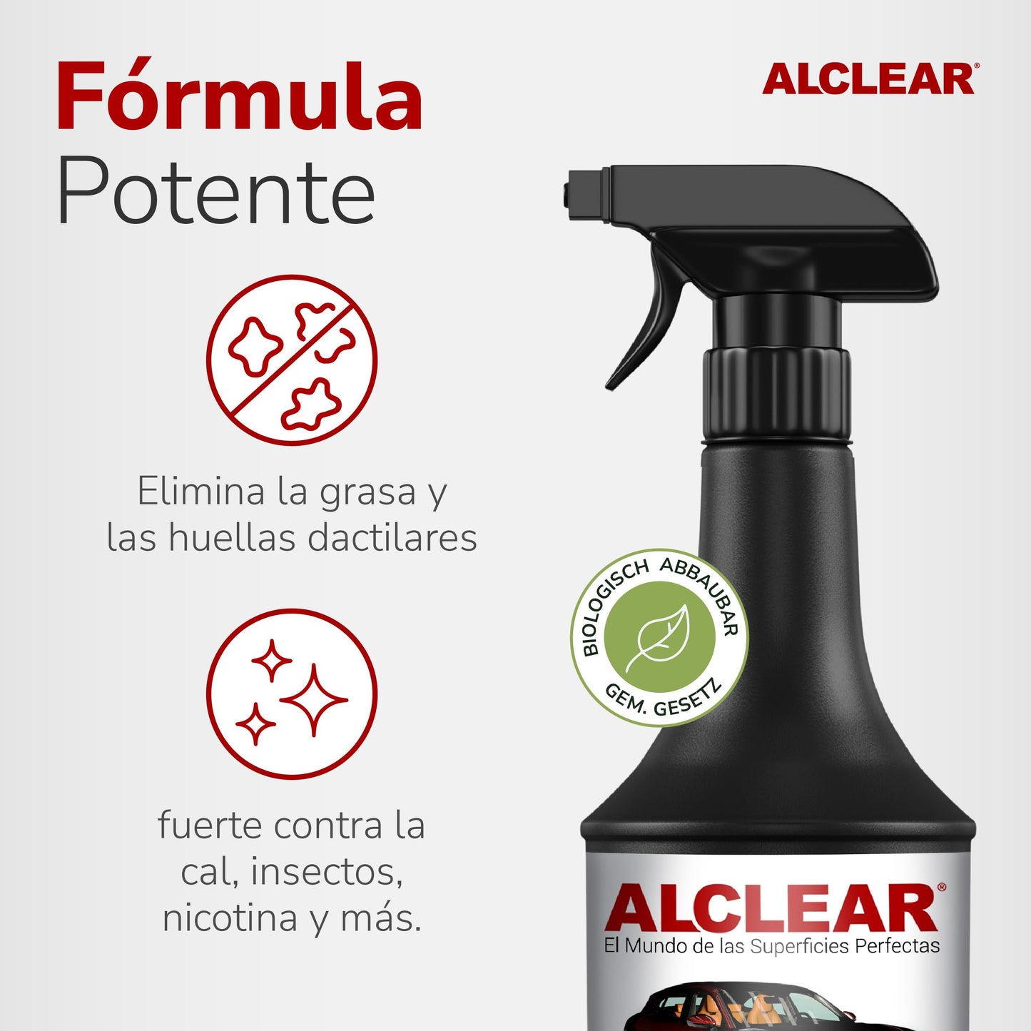 ALCLEAR 721GR Limpiacristales para coche, 1000 ml