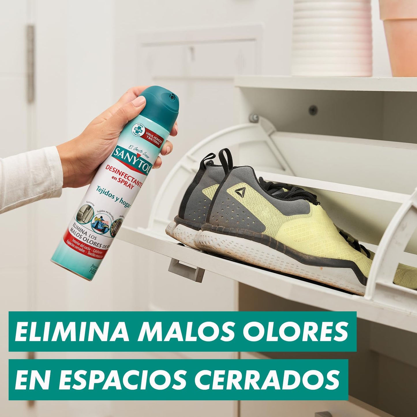 Ambientador sanytol desinfectante para hogar y tejidos spray bote de 300 ml