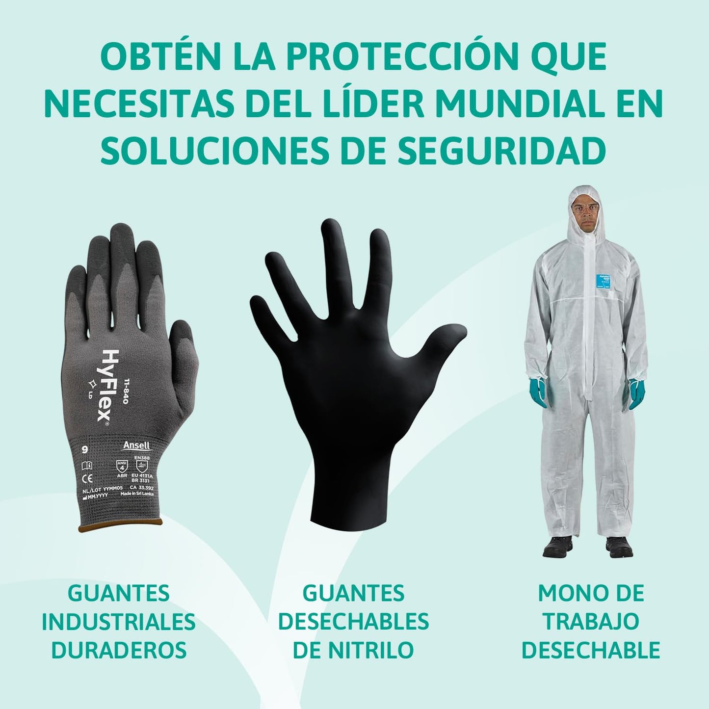 Ansell AlphaTec 37-310 Guantes de Nitrilo Reutilizables, Protección Química y Seguridad Alimentaria, Guantes de Trabajo Multiusos, Cocina y Limpieza del Hogar, Azul, Talla M (12 Pares)
