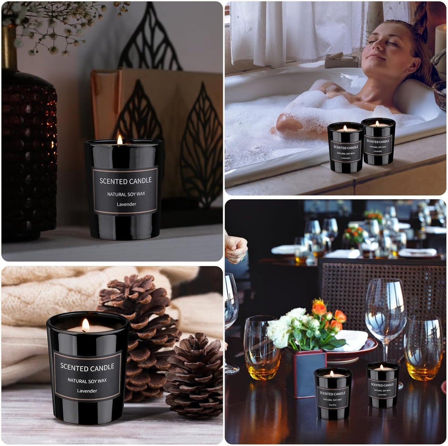 Dsclavacy Velas perfumadas de regalo para mujer, juego de 8 velas de 3.4 onzas, cera de soja natural, Velas Aromaticas para cumpleaños