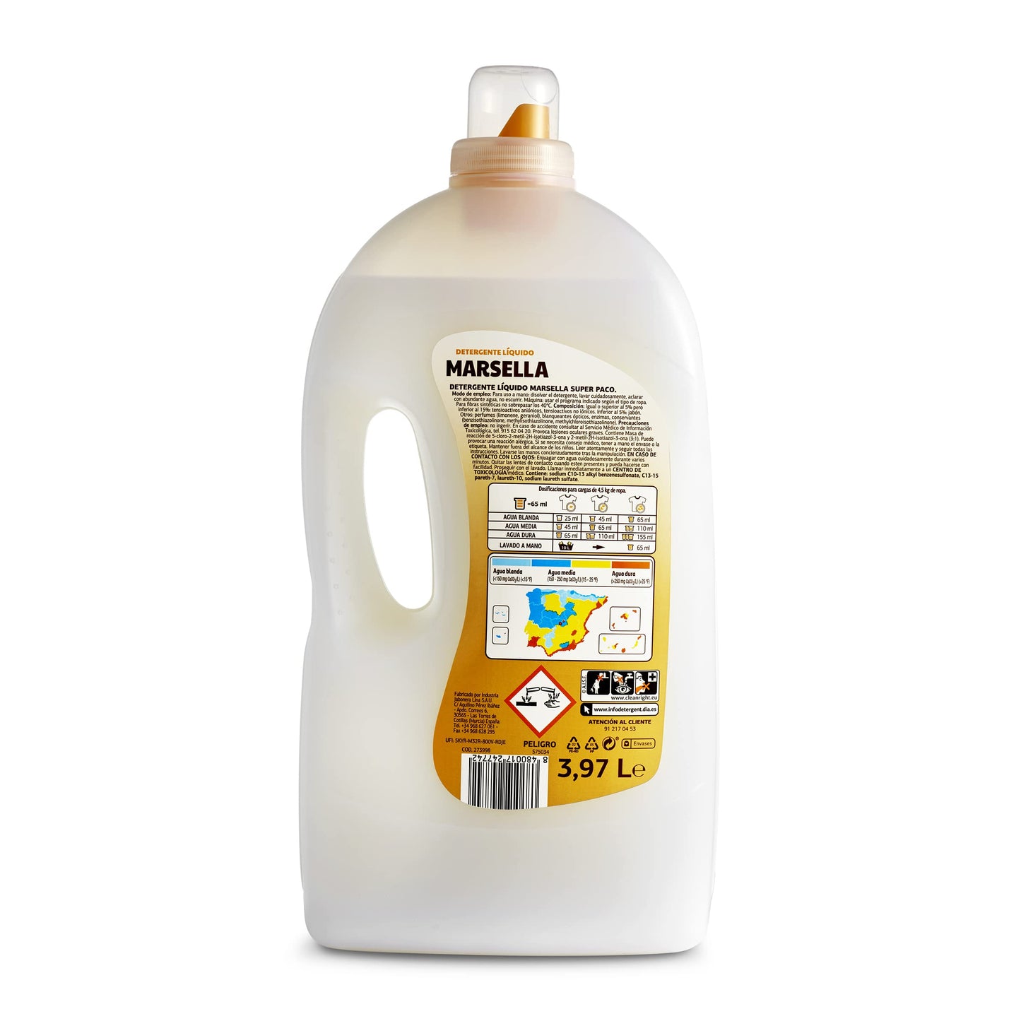 DIA SUPER PACO detergente máquina líquido marsella botella 61 lv