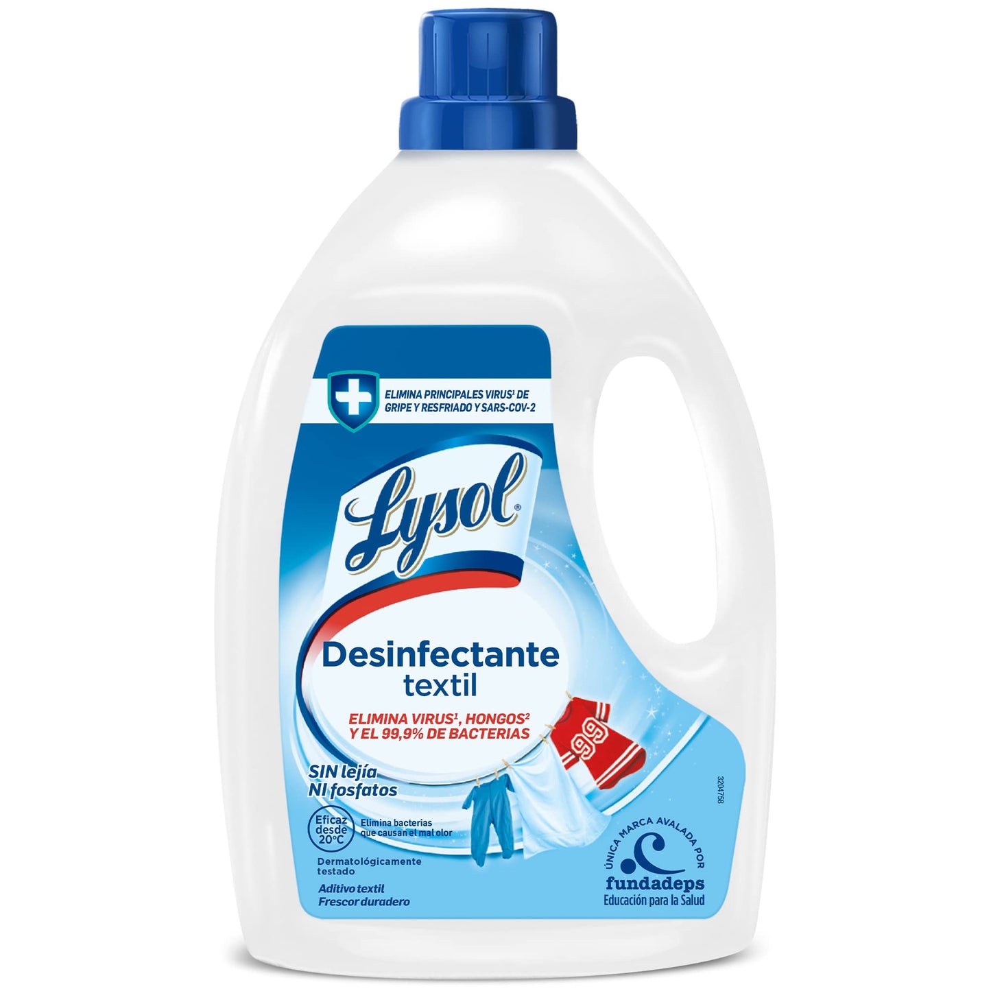 Lysol - Desinfectante textil para la ropa, elimina virus, hongos, bacterias y malos olores, sin lejía - pack de 4 x 1.2 L - Total 4.8 L