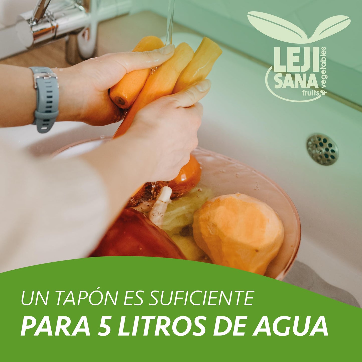 LEJISANA DESINFECTANTE DE FRUTA Y VERDURA 950 ML (Paquete de 2)