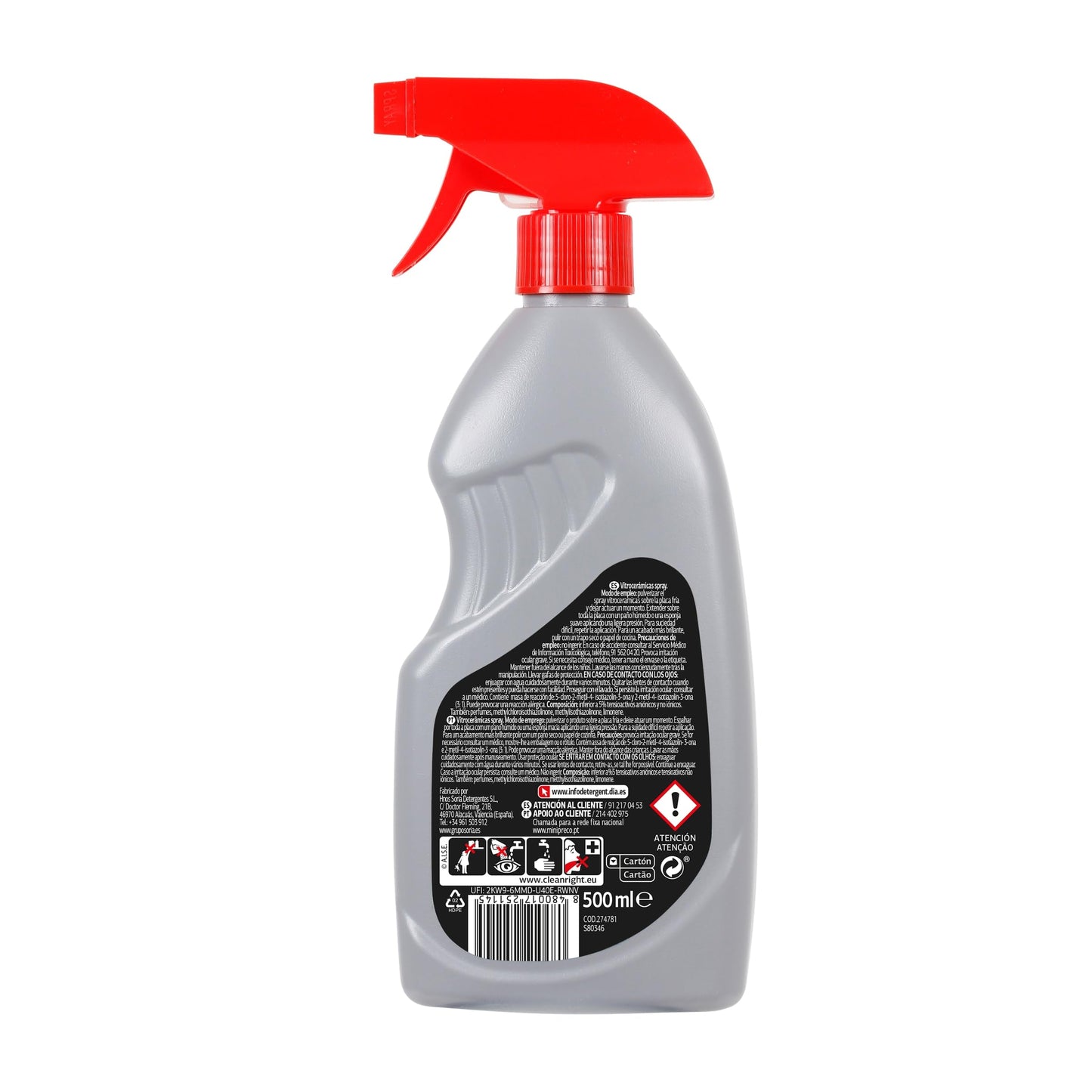 DIA SUPER PACO limpiador de vitrocerámica pistola 500 ml