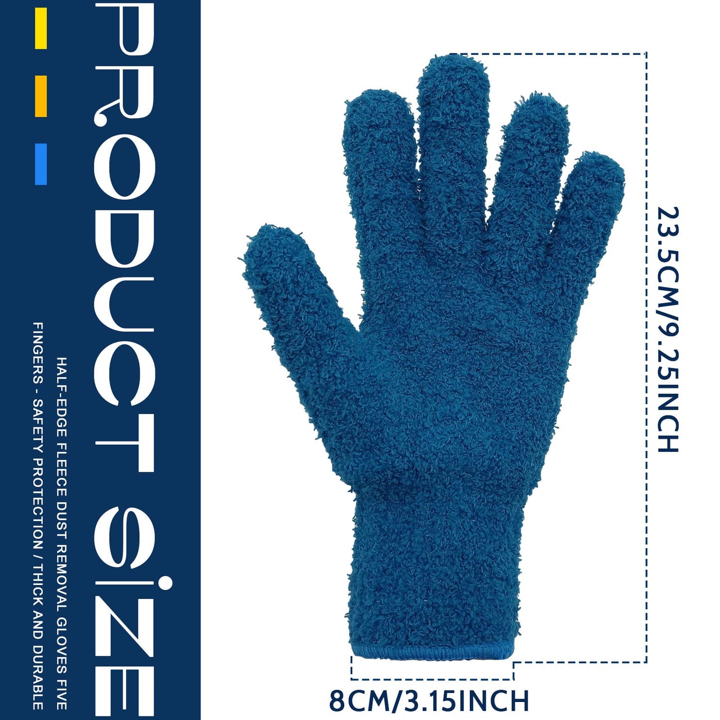 BLMHTWO 2 pares de guantes de microfibra lavables, guantes de microfibra lavables, guantes de polvo reutilizables para plantas, cocina, casa, coches, espejos, lámparas, persianas