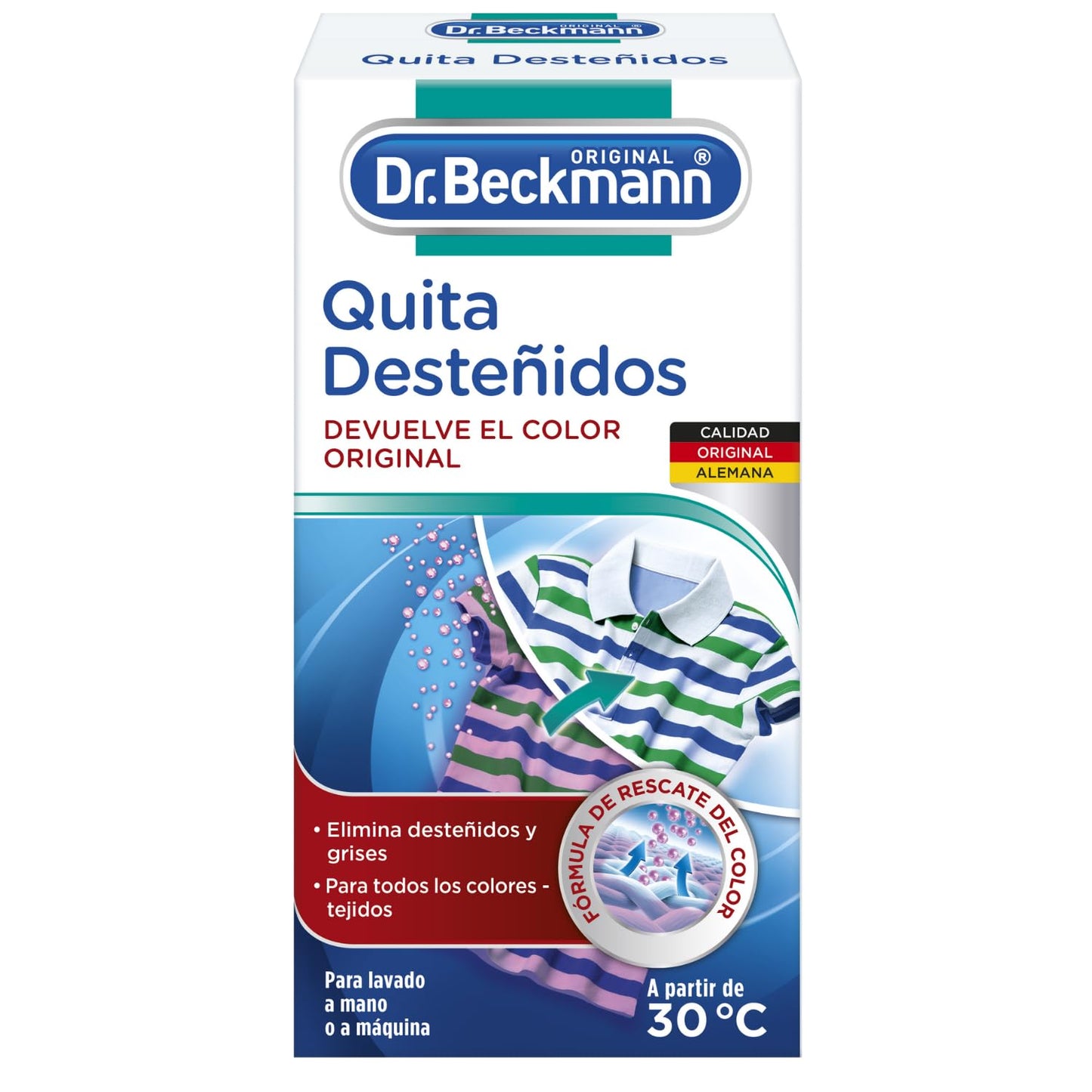 Dr. Beckmann Quita Desteñidos | Elimina con eficacia las manchas y decoloraciones de la colada | Restaura los colores originales | 75 g