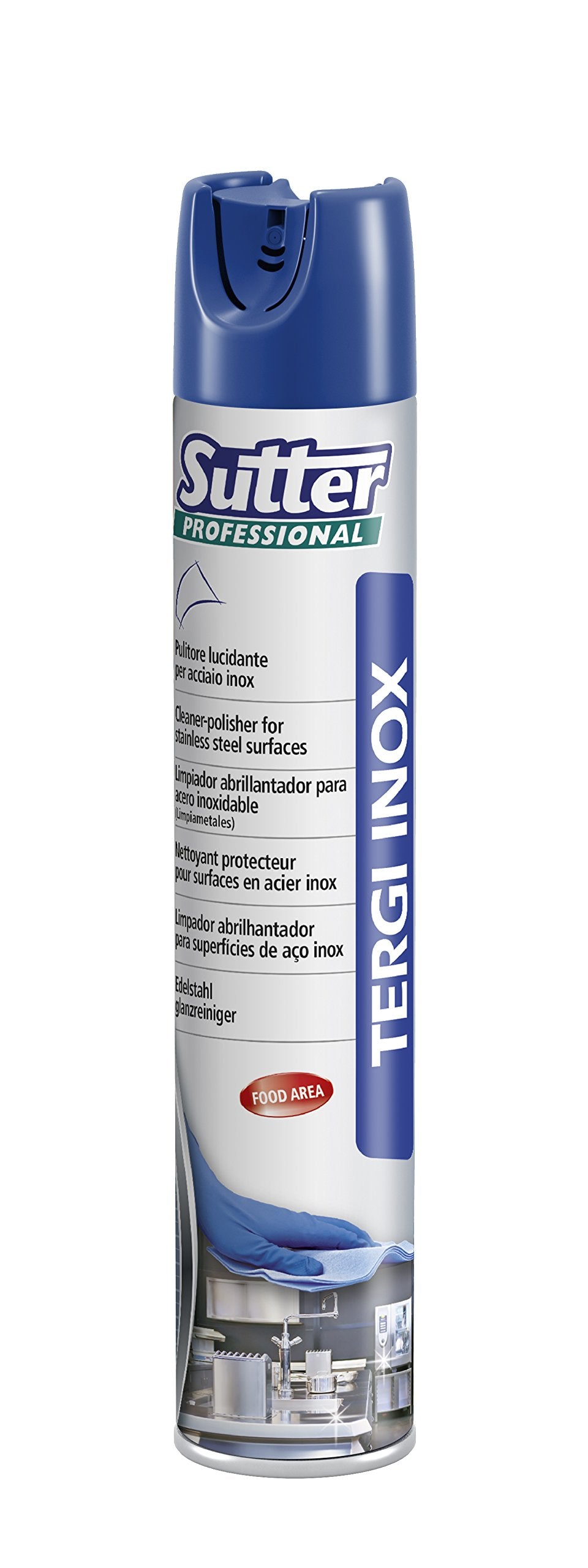 Sutter Professional Limpiador Abrillantador para Acero Inoxidable Tergi Inox - 500 ml