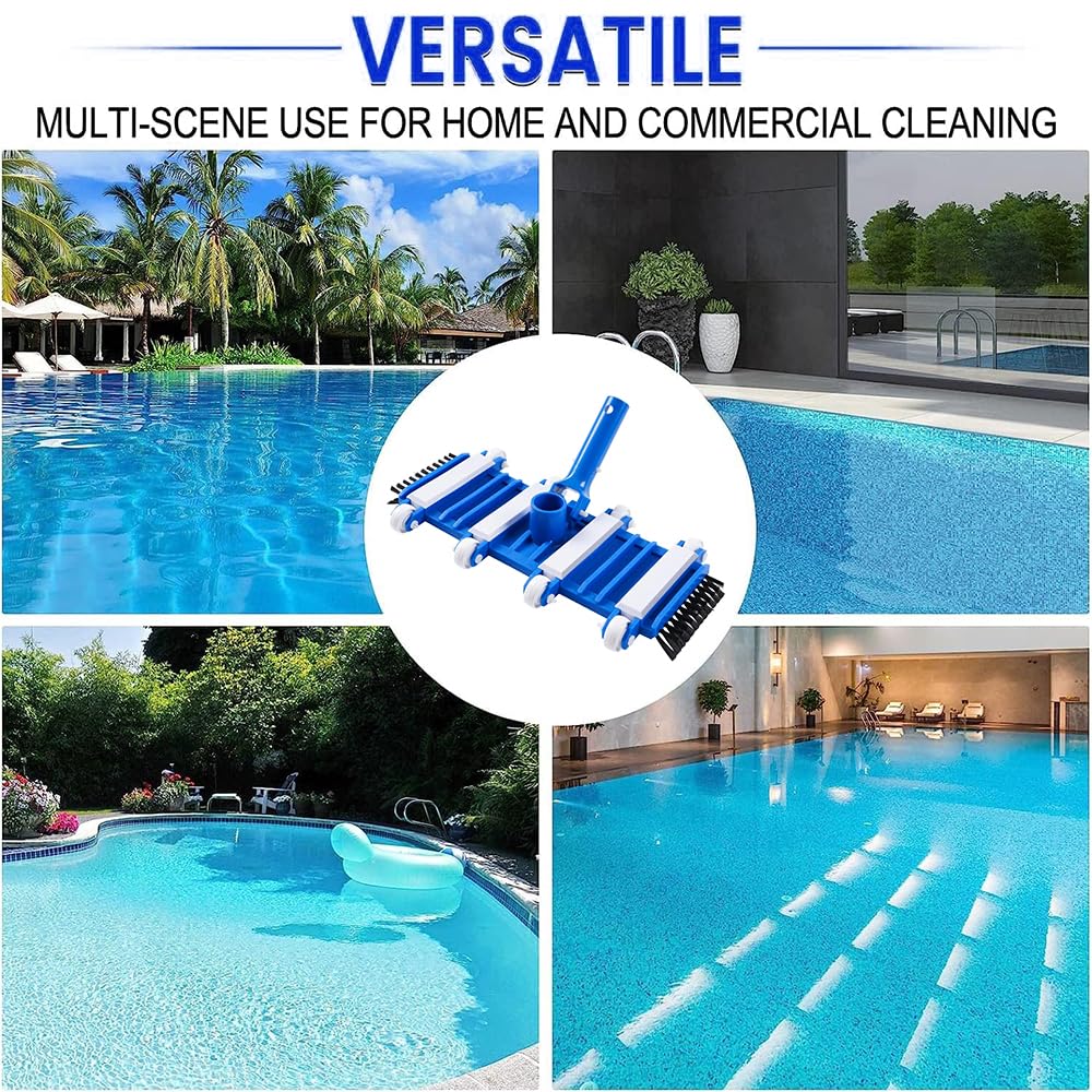 Aspirador Piscina,Kit Limpiafondos Piscina Manual,Limpiafondos Piscina,Lncluye 6 Varillas Reforzadas-Conexión de hasta 2,1 M de Longitud-para Piscinas, Fuente, Hidromasaje