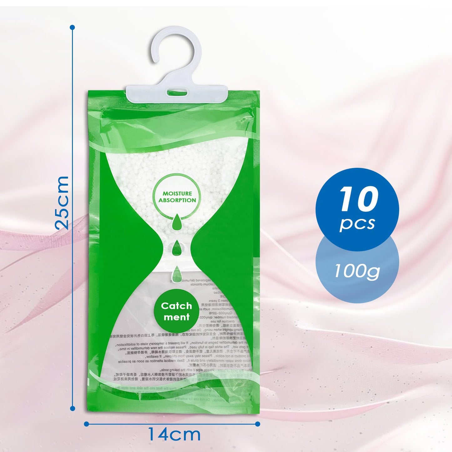 Baxcdyswe 10 Pack Antihumedad Armarios, 100g Deshumidificador Armario, Bolsas Antihumedad Armarios Habitacion, Absorbe Humedad Quitador, Quitar Humidade Ambientadores Ropa, Antimoho, Anti Humedad