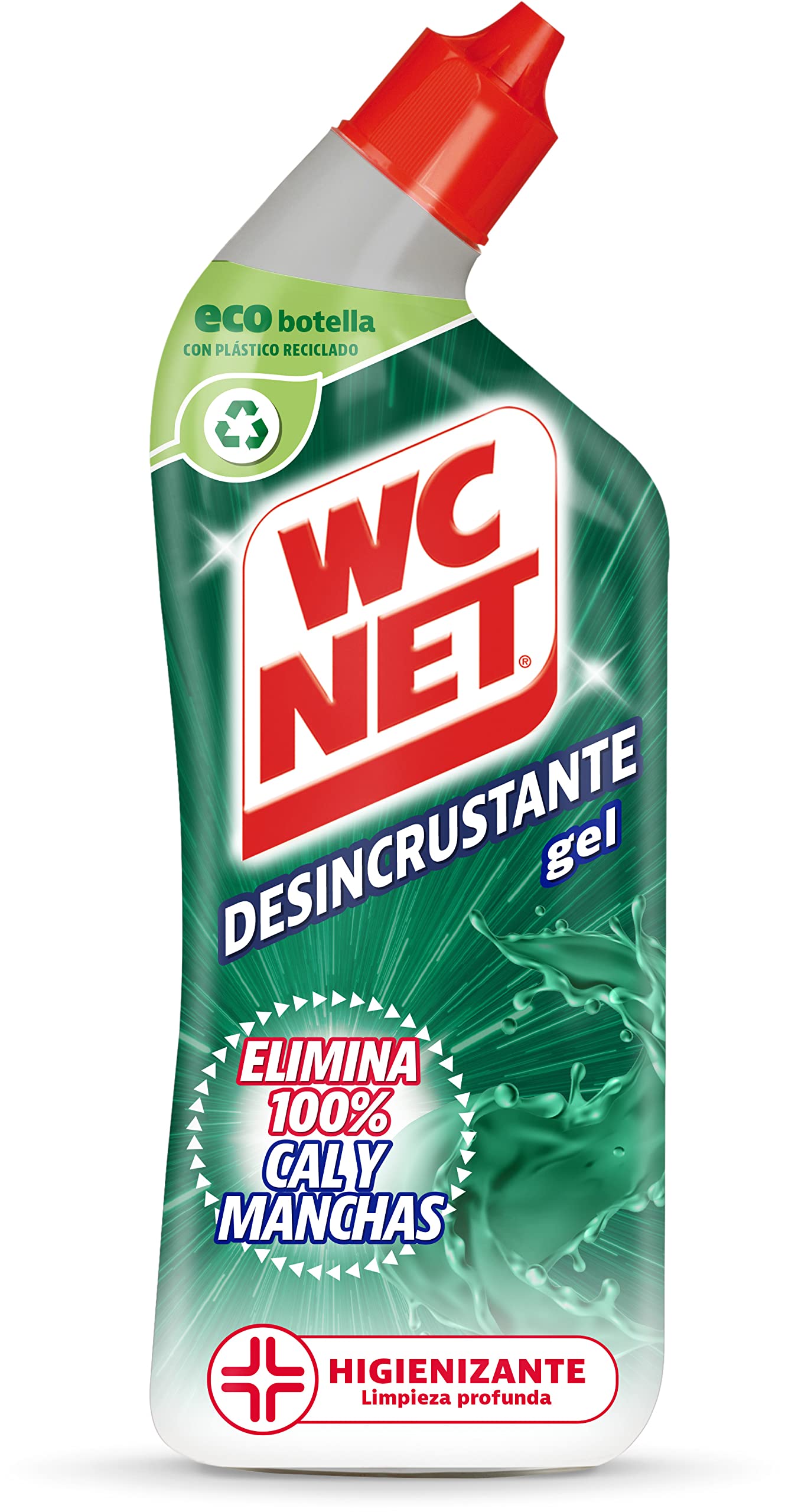 WC Net Gel desincrustante para baño, elimina cal y manchas, 800 ml