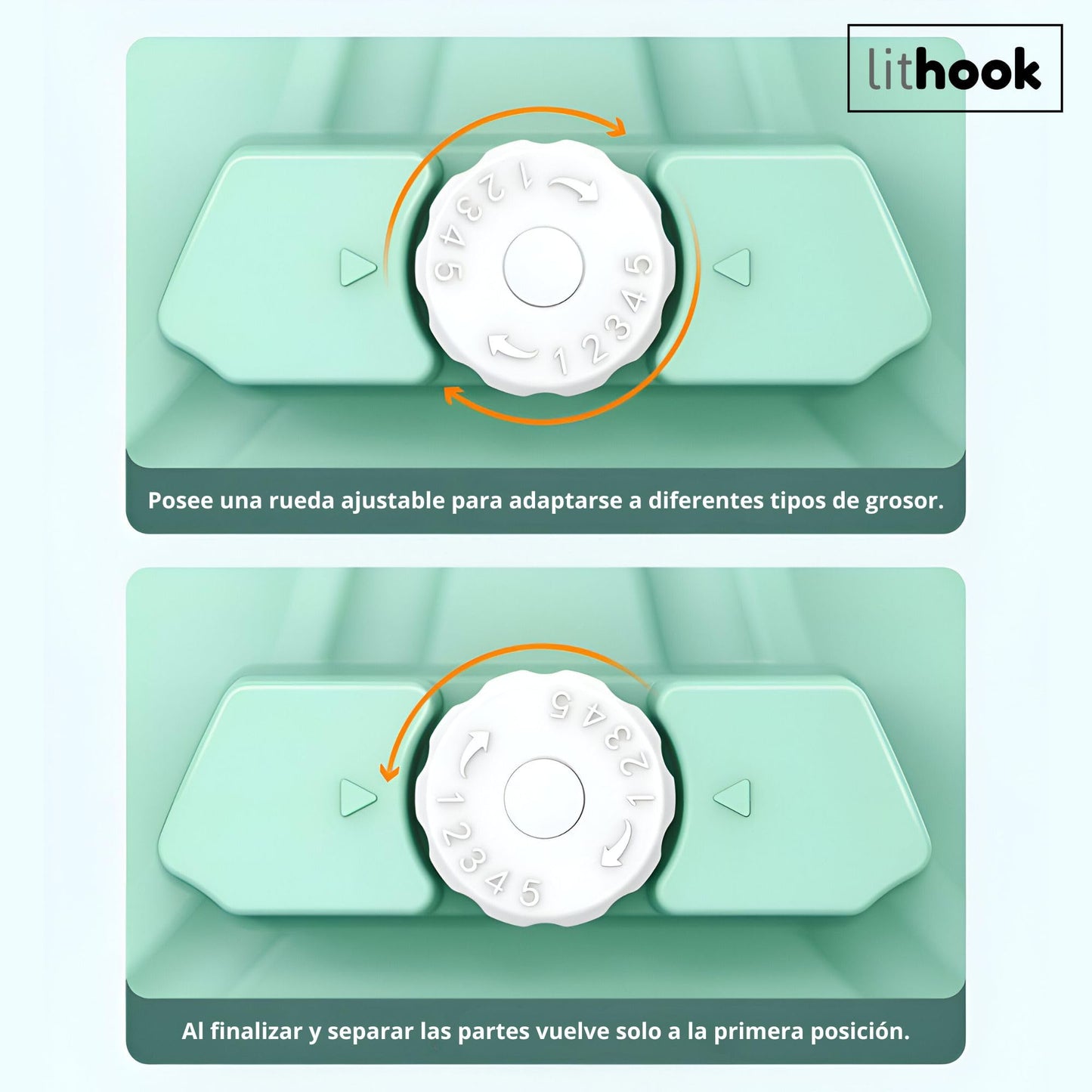 lithook, Limpiacristales Magnetico, Ajustable a un Grosor Entre 5-25 mm, Limpia Cristales con Iman de Doble Cara para Limpiar por Dentro y Fuera, Compatible con Ventanas y Mamparas de Ducha