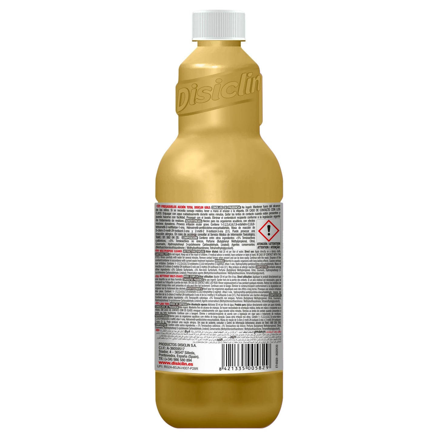 Disiclin Limpiador Multiusos Concentrado Gold, 900ml