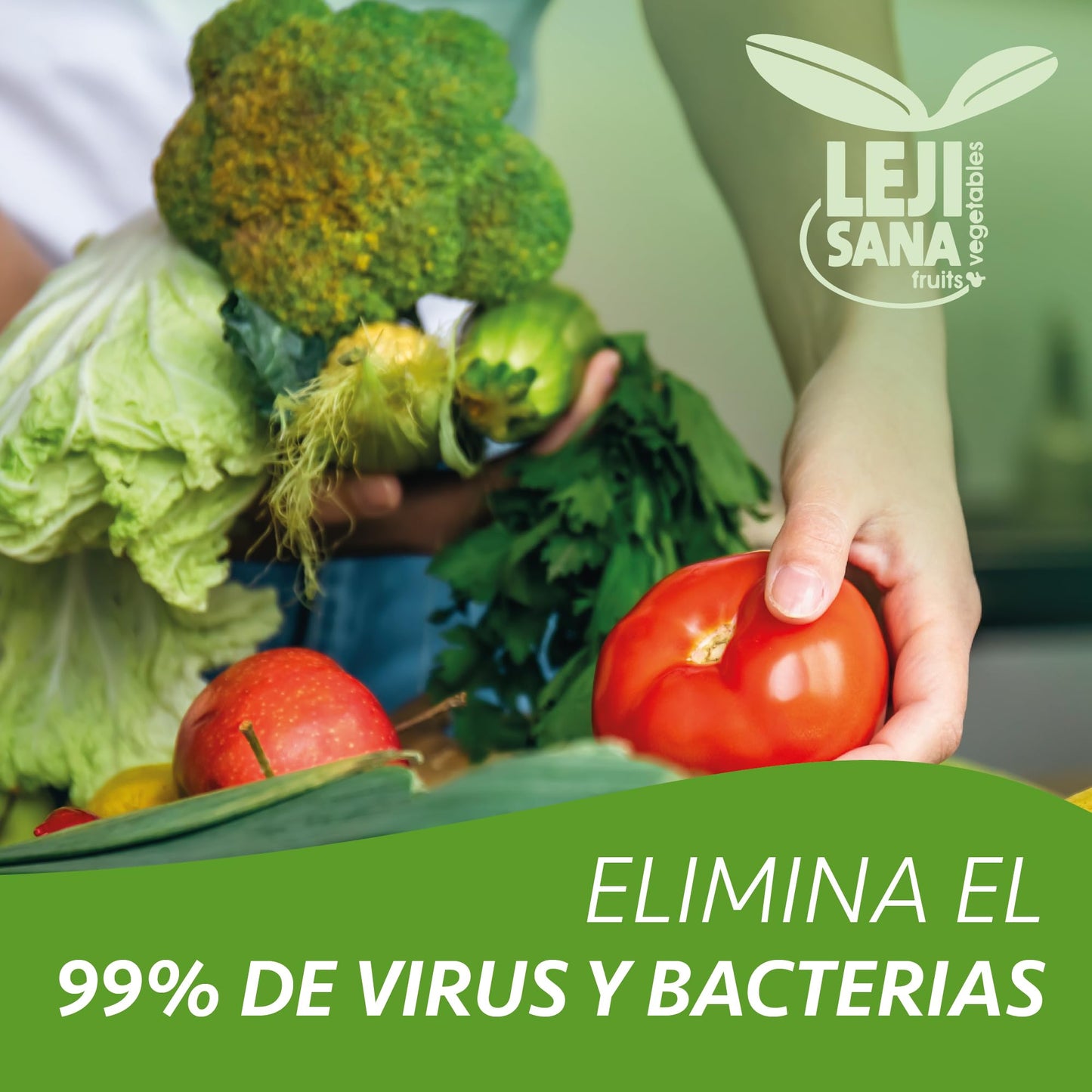 LEJISANA DESINFECTANTE DE FRUTA Y VERDURA 950 ML (Paquete de 2)
