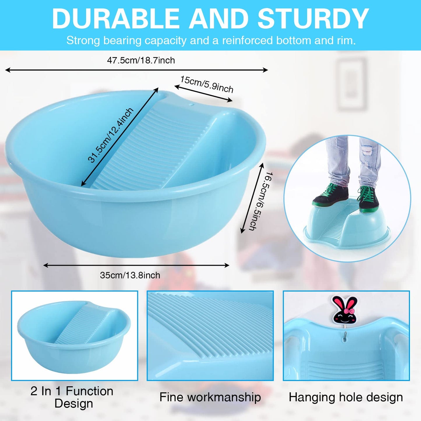 MAOYE Lavabo para lavar a mano ropa y pequeños artículos delicados, de plástico, antideslizante, conveniente lavabo, lavabo, lavabo, lavabo, lavabo, lavabo, lavabo, lavabo, lavabo, lavabo,