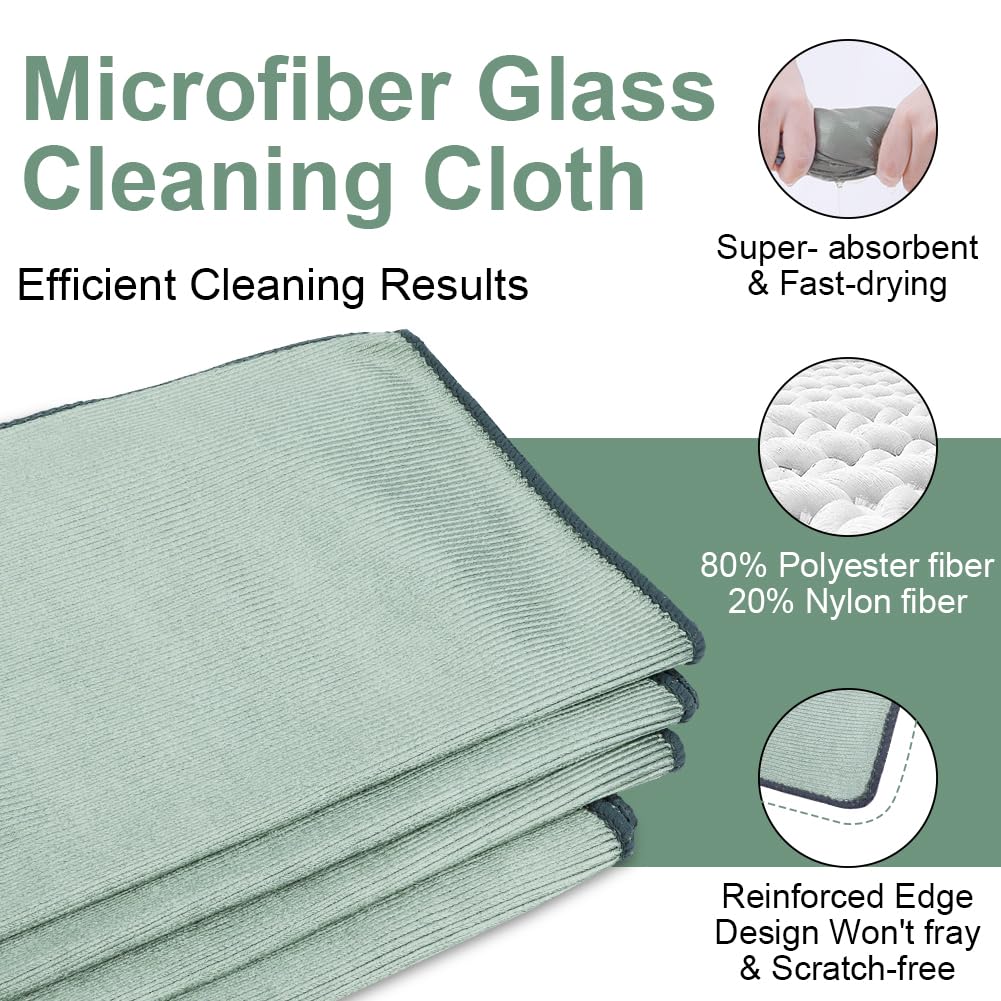 HOTUT Bayetas para Cristales,8pcs Bayeta cristales y baños,Bayeta Sueca Super Absorbente,Paño de Limpieza de Microfibra con gran capacidad de absorción,No deja marcas y pelusas,Paños Magica sin Pelusa