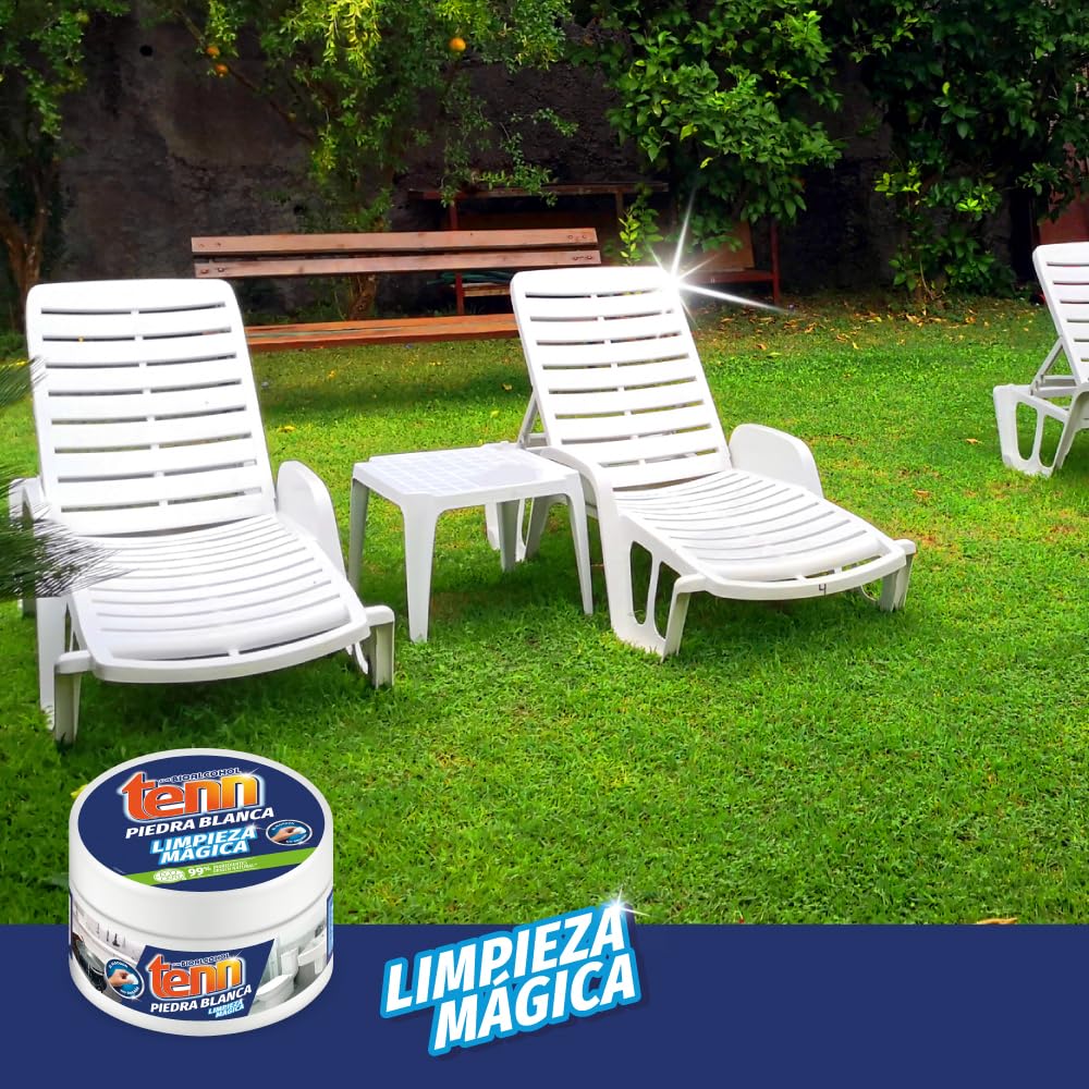 Tenn Piedra Blanca Limpieza 375g: Limpiador Universal con Arcilla - Desengrasa y Abrillanta Todas las Superficies