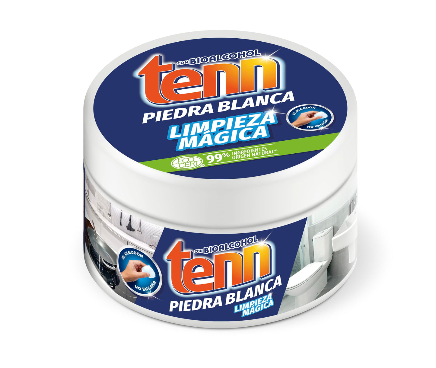Tenn Piedra Blanca Limpieza 375g: Limpiador Universal con Arcilla - Desengrasa y Abrillanta Todas las Superficies