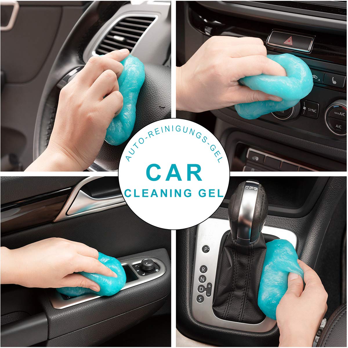 TICARVE Gel de Limpieza para el Interior del automóvil, Limpiador de Teclado Suave y Flexible, Hecho de Limpiador de Polvo Universal y Respetuoso con el Medio Ambiente para automóviles, computadoras
