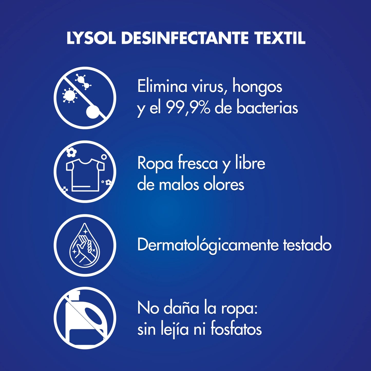 Lysol - Desinfectante textil para la ropa, elimina virus, hongos, bacterias y malos olores, sin lejía - pack de 4 x 1.2 L - Total 4.8 L