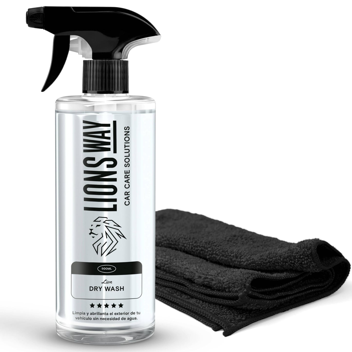 Limpieza De Coche Profesional En Seco Con Cera De Carnauba - Potente Tratamiento Cerámico Para Coche Y Moto. Limpiador Y Abrillantador De Exterior Sin Agua, Rapido. C/Bayeta Incluida. Detailing