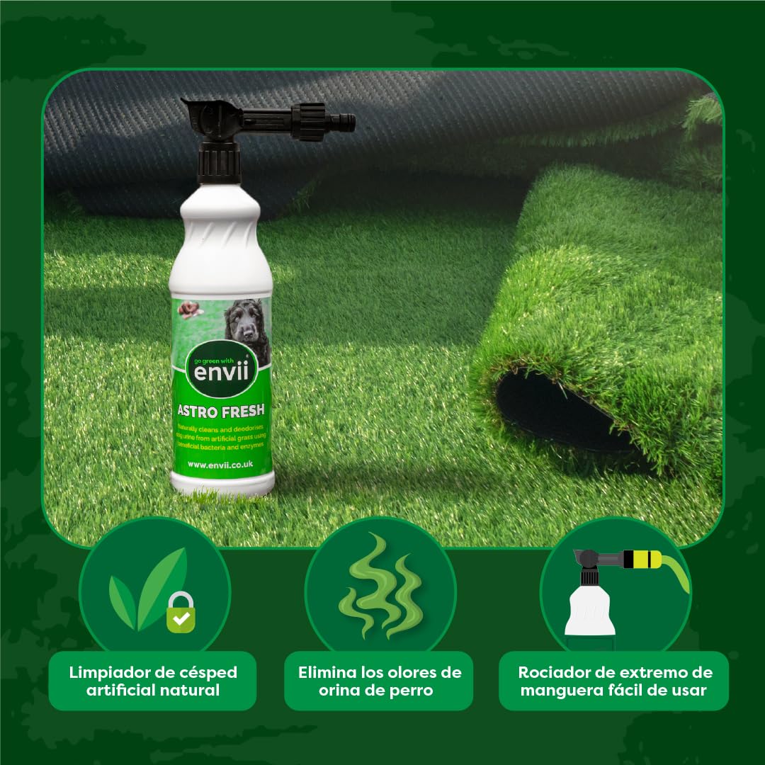 envii Astro Fresh – Limpiador de césped Artificial para orina de Perro, Seguro para Mascotas y fácil de aplicar - 1 litro Cubre 300 m2
