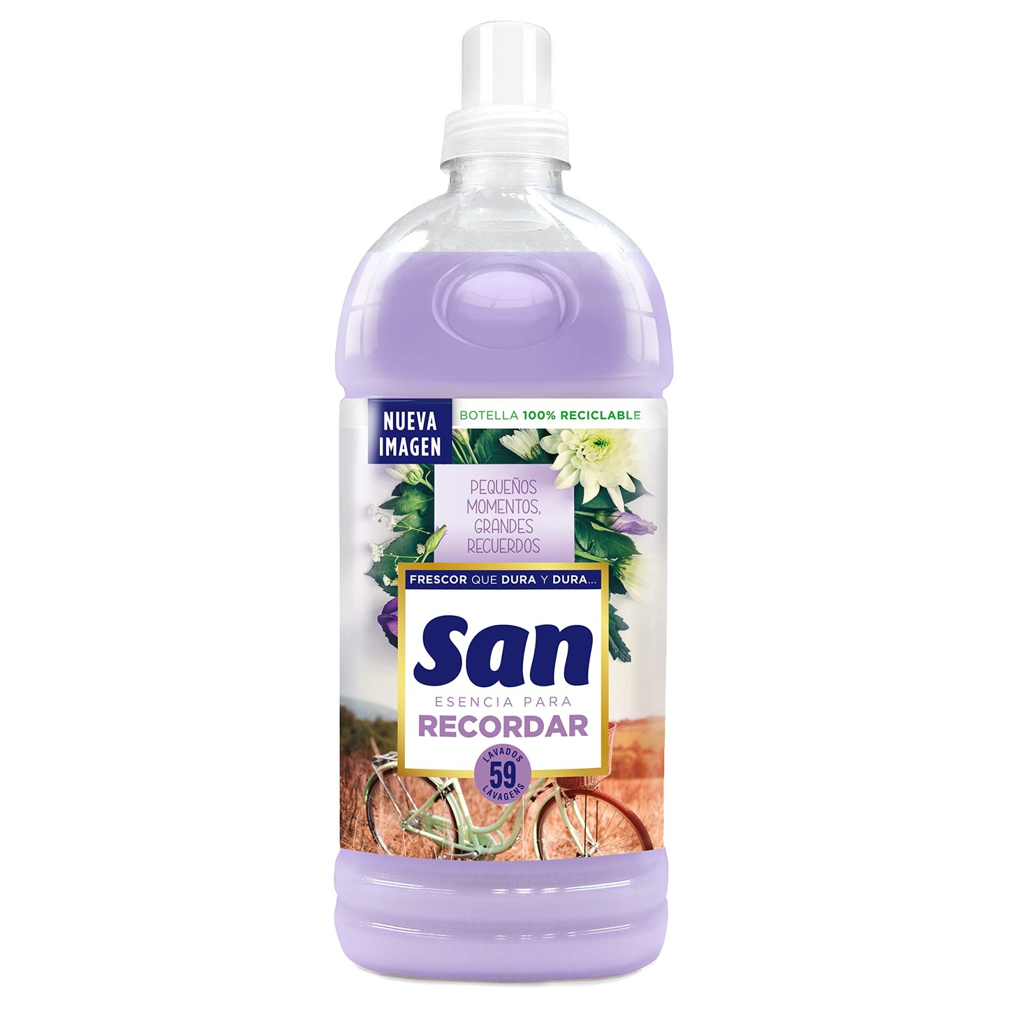 SAN | Suavizante Ropa Lavadora Líquido Concentrado | Fragancia Duradera Esencia para Recordar | Pack de 8 x 59 Lavados = 472 Dosis