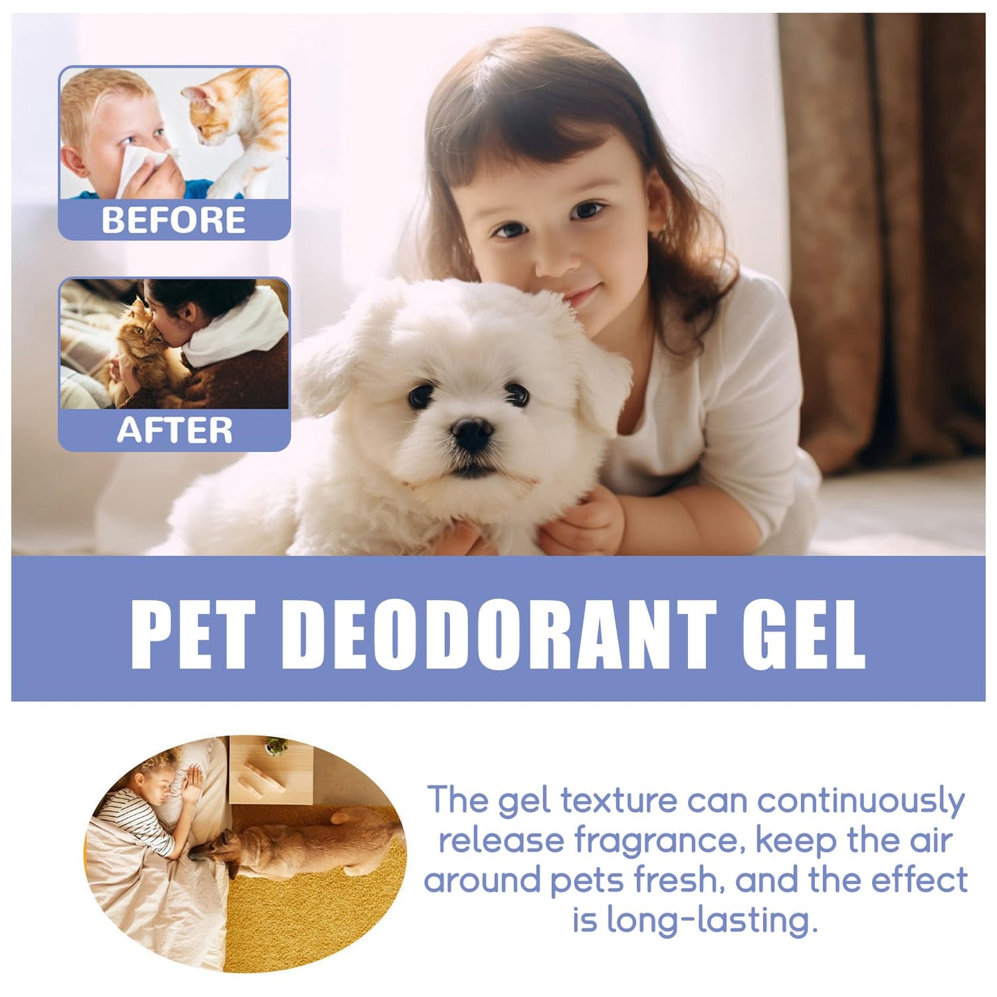 Neutralizador de Olores y Manchas Perros, Gel Desodorizante para Mascotas, Gel Neutralizador de Olores para Mascotas, Enzimático Eliminador de Olores Mascotas Eco, Elimina Olores Desagradables, 200g