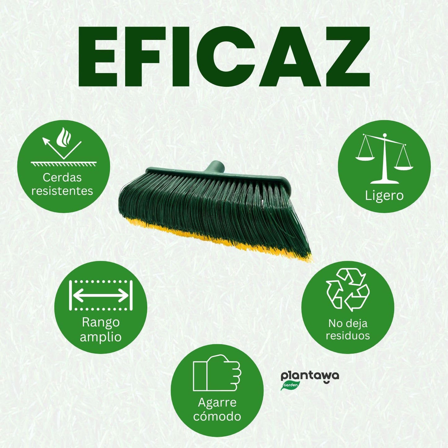 PLANTAWA Cepillo Césped Artificial | Ideal para el Cuidado y Mantenimiento de Césped Artificial | Cerdas Resistentes y Diseño Ligero | Sin Mango y Ligero