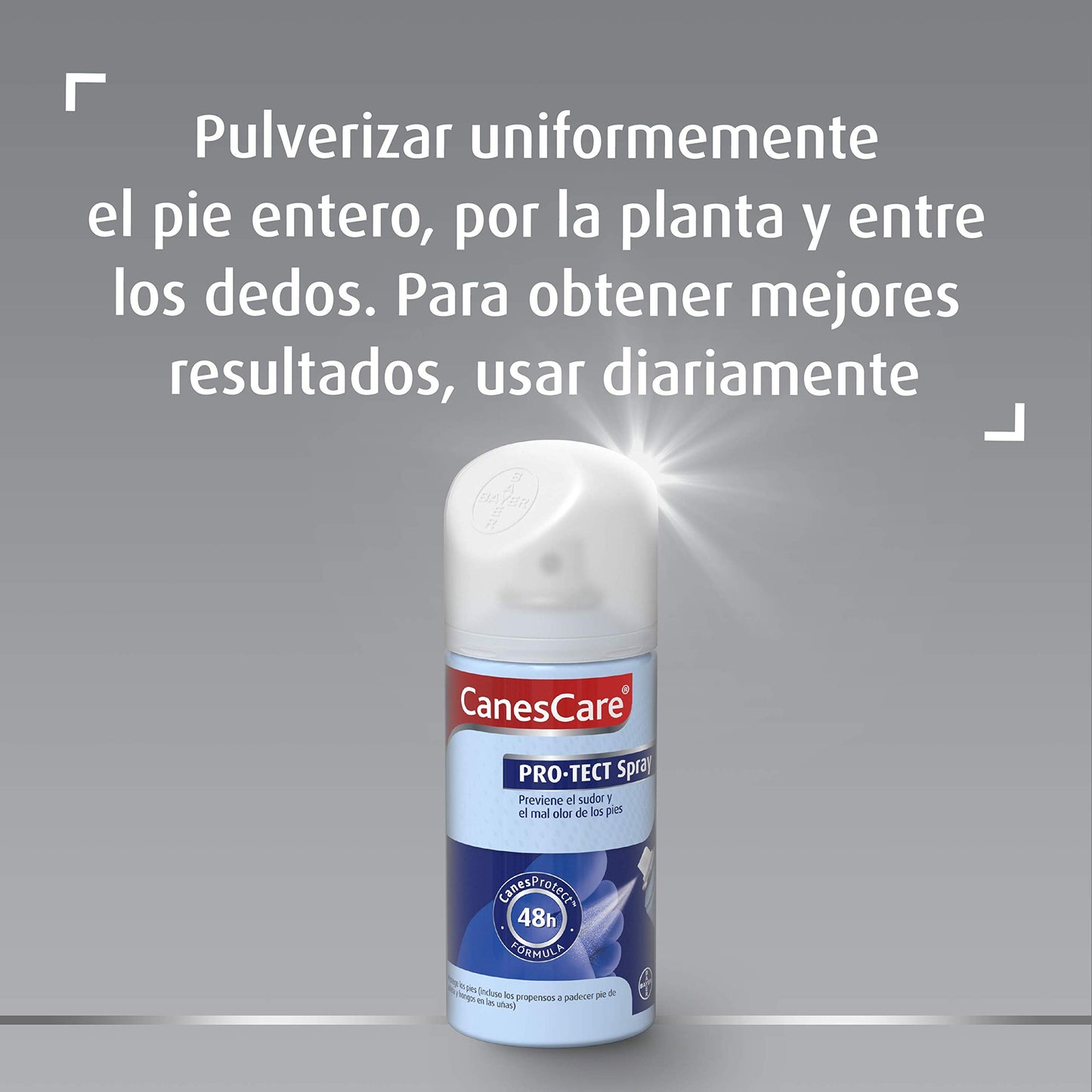 CanesCare Pro·tect Spray Desodorante Pies, Reduce el Sudor Excesivo y Elimina el Mal Olor, Protección de Larga Duración, 150 ml (Paquete de 2)
