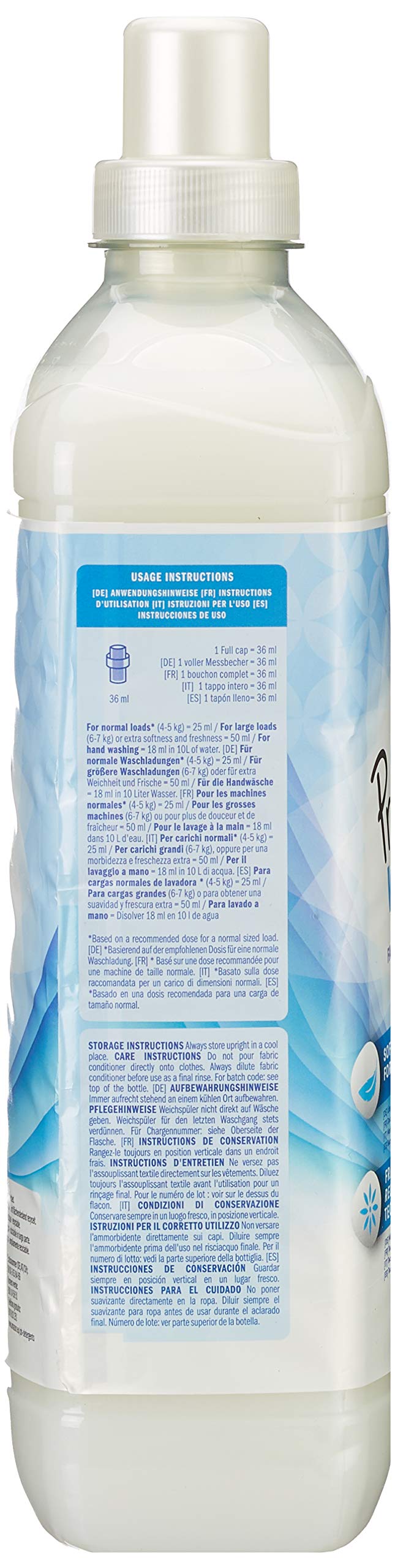 Marca Amazon - Presto! Suavizante concentrado blanco, Algodón,Flores,Fresca, 1.5 l, 360 Unidad, 6 Paquetes de 60