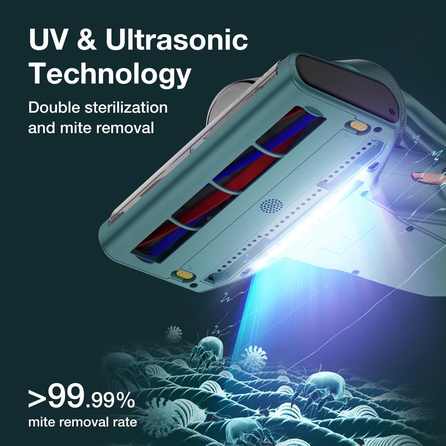 Jimmy BX7 Pro Aspirador Anti-ácaros 700W, Aspirador de mão con Esterilização UV Lamp e Ultra-sónica, Sensor Inteligente de Sujidade, para Colchões, Cama e Sofás