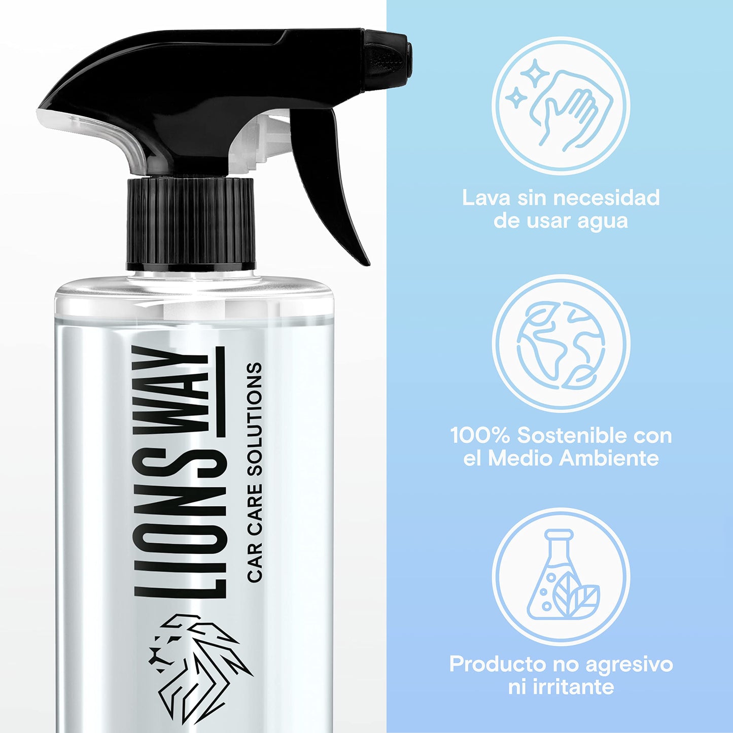 Limpieza De Coche Profesional En Seco Con Cera De Carnauba - Potente Tratamiento Cerámico Para Coche Y Moto. Limpiador Y Abrillantador De Exterior Sin Agua, Rapido. C/Bayeta Incluida. Detailing