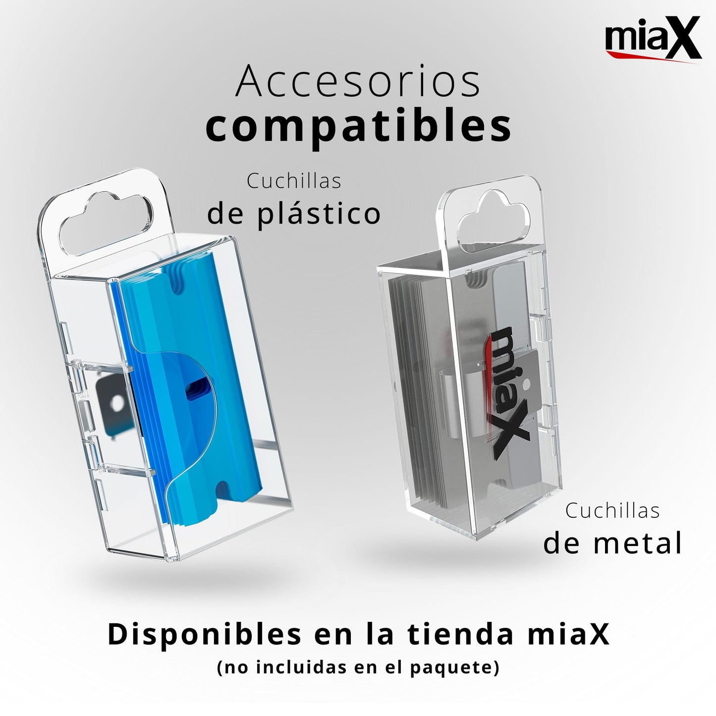 miaX Rasqueta Profesional vitrocerámica - Rascador confiable para cocina raspador para estufa en el hogar-Estable con mango de tacto suave-Cuchillas de reemplazo integradas para el raspador de cristal