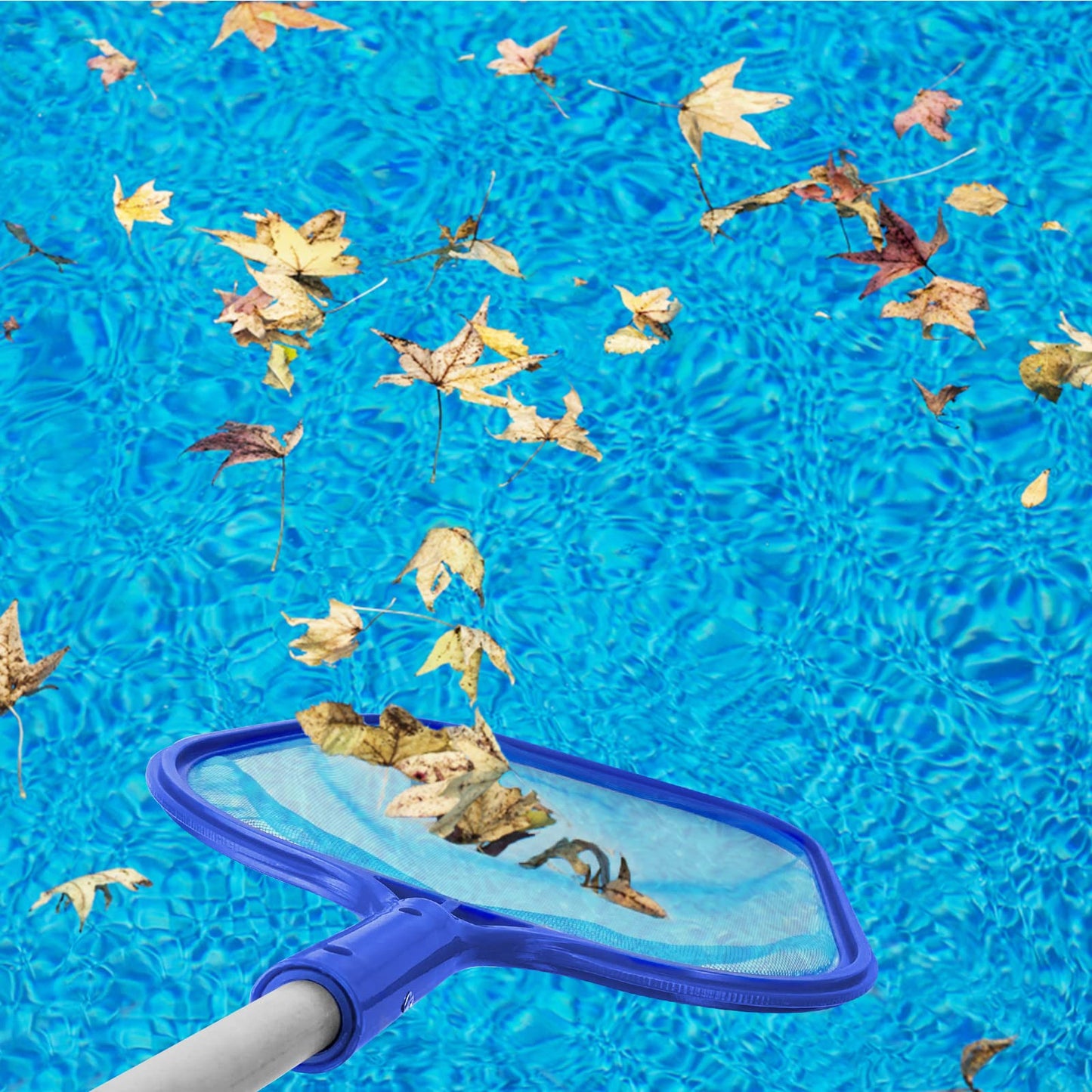 Jsdoin Recogehojas para Piscinas Profesional,Kits de Skimmer Piscinas con 1.2m Barra Telescópica para Spas, Natación, Pozos, para Piscinas Claras, Leaves Y Debris