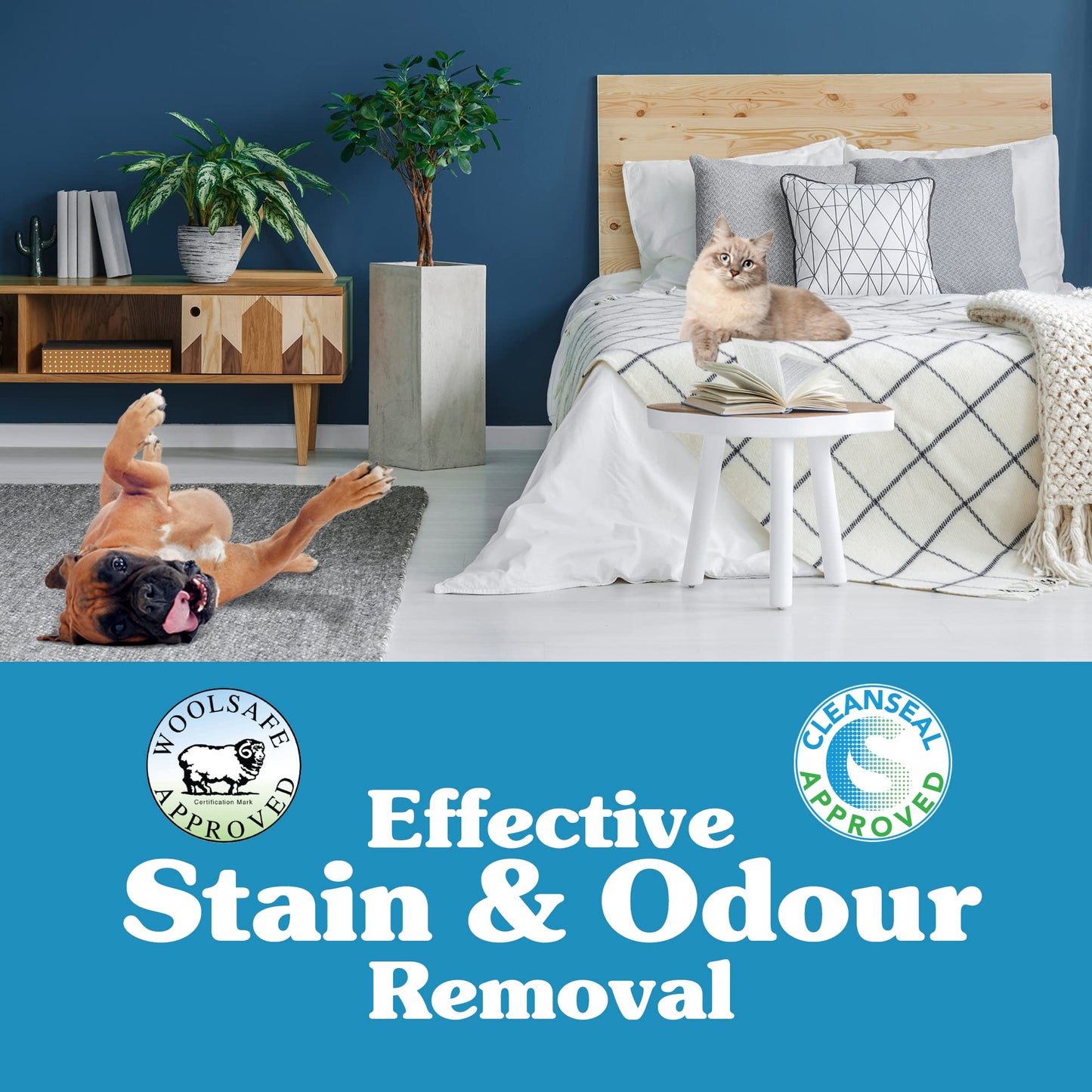 Simple Solution Nueva tecnología de pulverización, Destructor de orina Removedor de Manchas y olores para Mascotas con Poder de Limpieza Pro-bacterias - 400ml