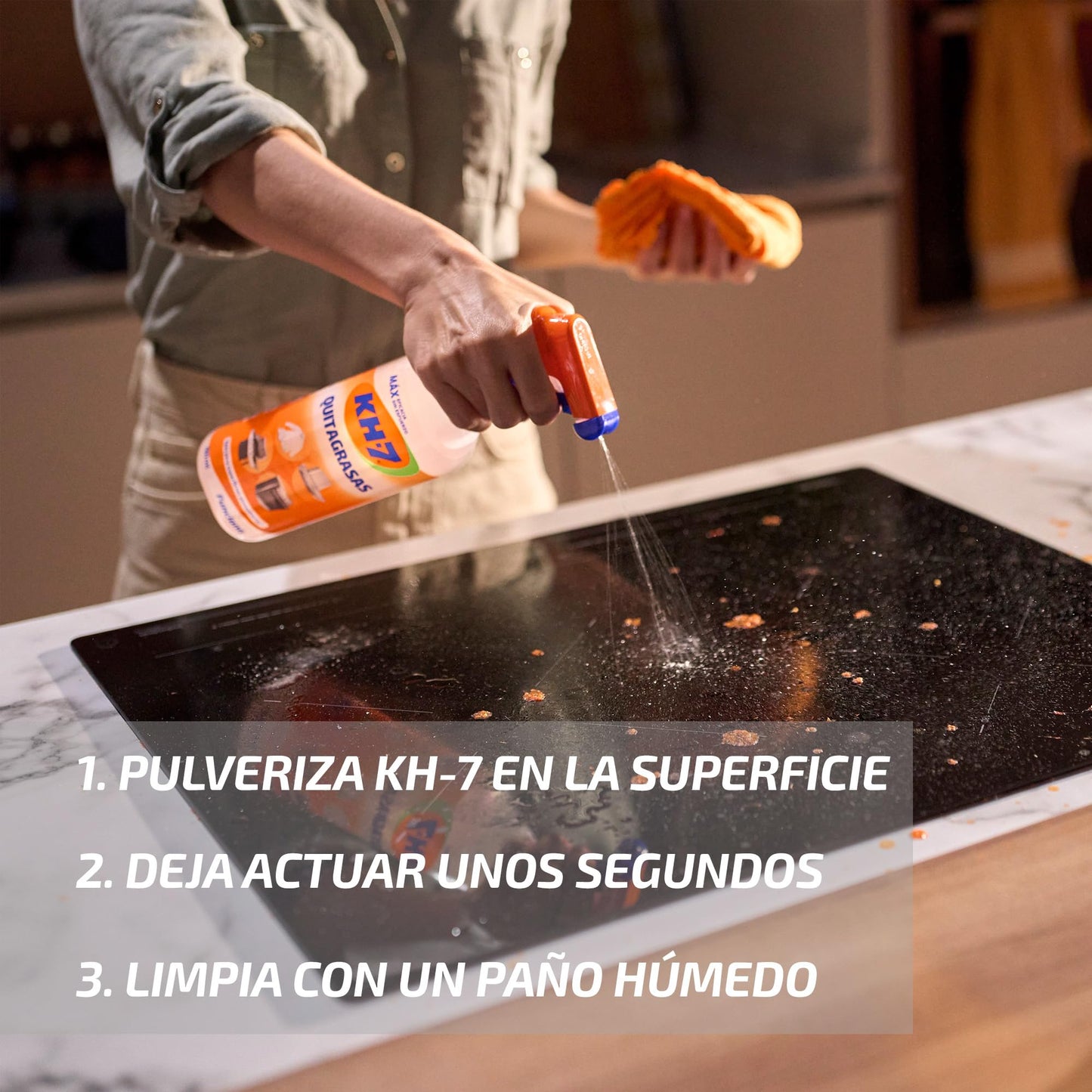 KH7 Quitagrasas, Desengrasante | Elimina Grasa y Suciedad | Aplícalo en Cocina, Ropa, Exterior o Vehículos | Apto para todas las Superficies y Tejidos | Formato Ahorro, Recambio 715 mL