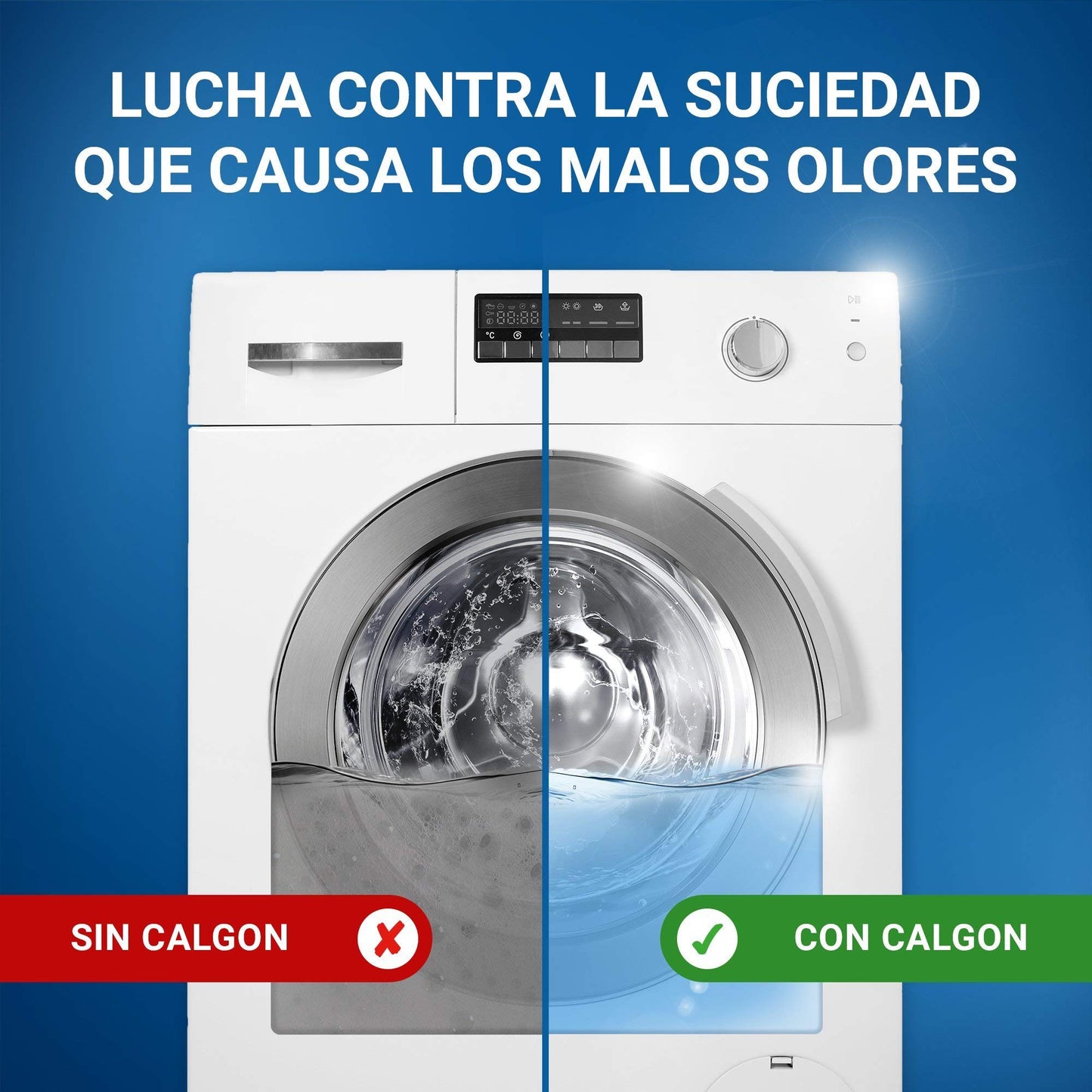 Calgon Powerball Pastillas - Antical para la Lavadora, Elimina Olores y Suciedad - 45