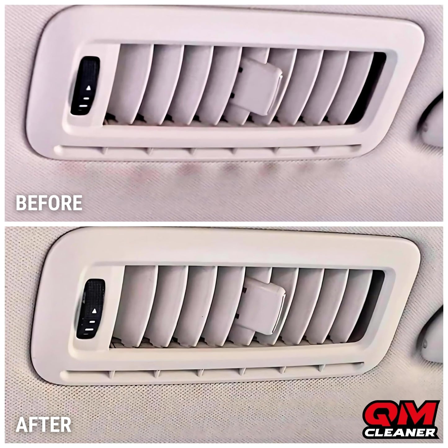 QM Cleaner Limpia Tapicerías Profesional para Limpiar Asientos Coche, Neutraliza Olores | para Alfombras, Tapicerías, Moquetas, Alcántara (Kit 1L + Cepillo + Paño)
