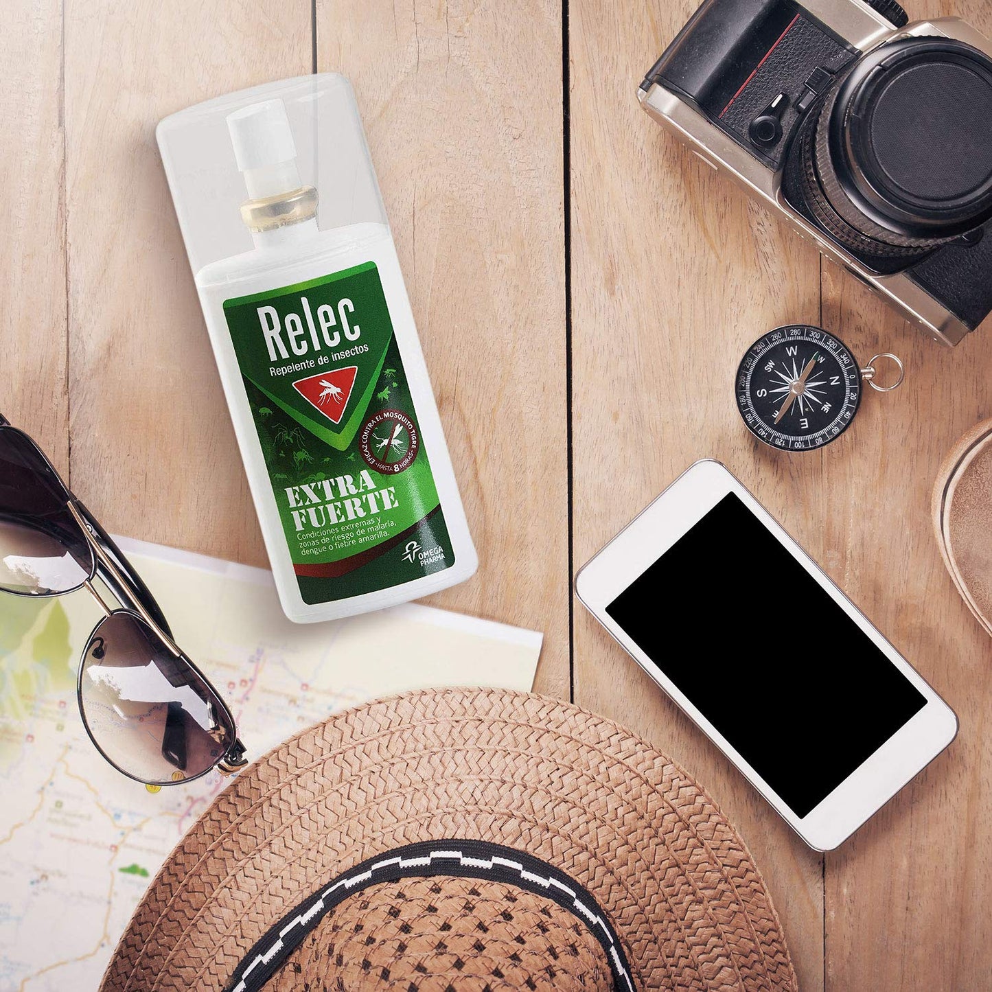 Relec Extra Fuerte Spray Antimosquitos, Repelente de Mosquitos, Eficaz Contra El Mosquito Tigre, Eficacia y Protección Contra las Picaduras de Mosquitos en Condiciones Extremas y Zonas Tropicales