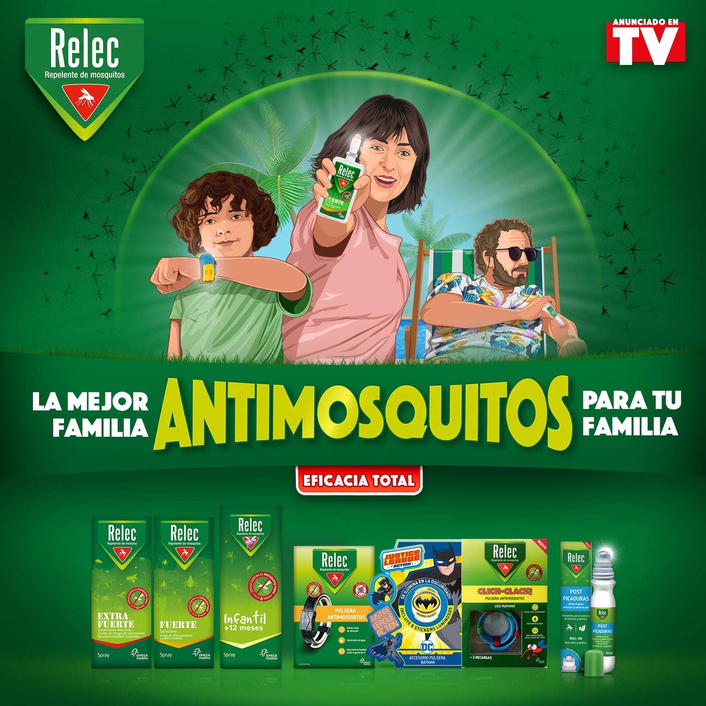 Relec Extra Fuerte Spray Antimosquitos, Repelente de Mosquitos, Eficaz Contra El Mosquito Tigre, Eficacia y Protección Contra las Picaduras de Mosquitos en Condiciones Extremas y Zonas Tropicales
