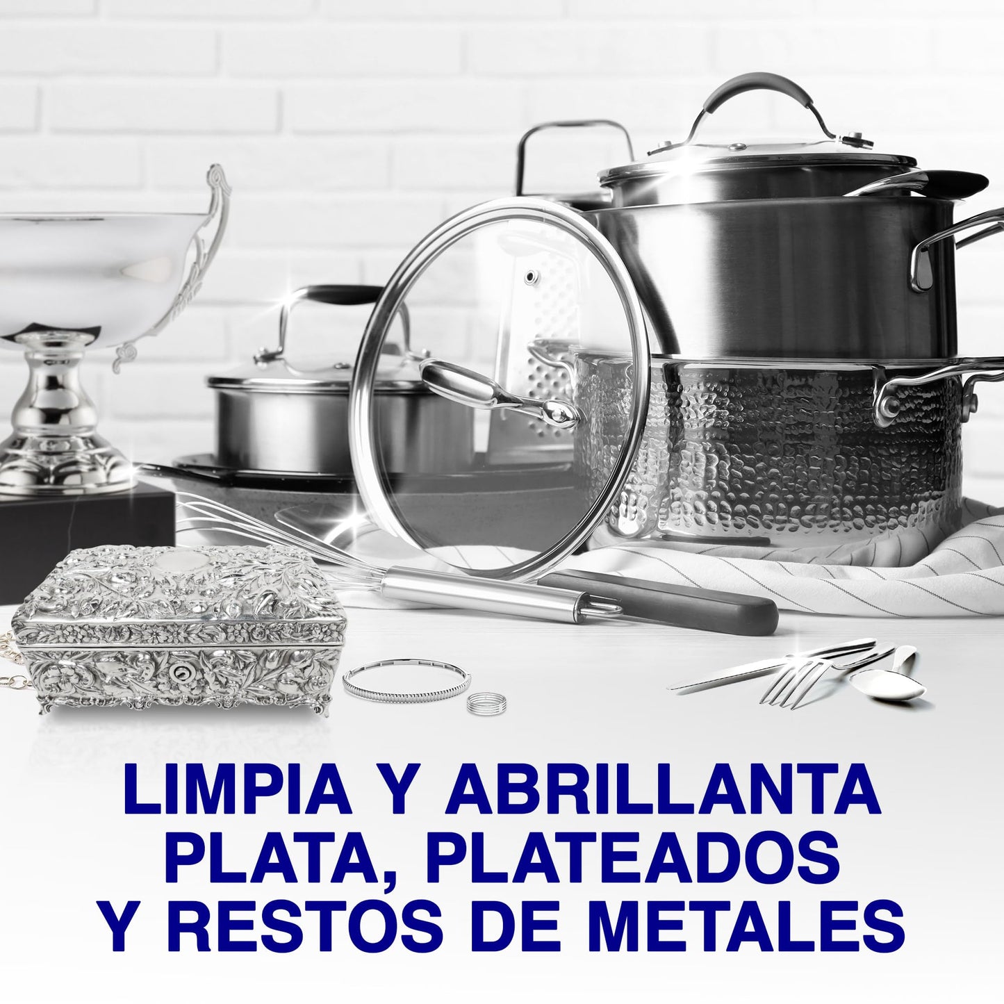 Aladdin - Algodón Limpia Metales, Limpia Plata y Otros Metales - 75 g