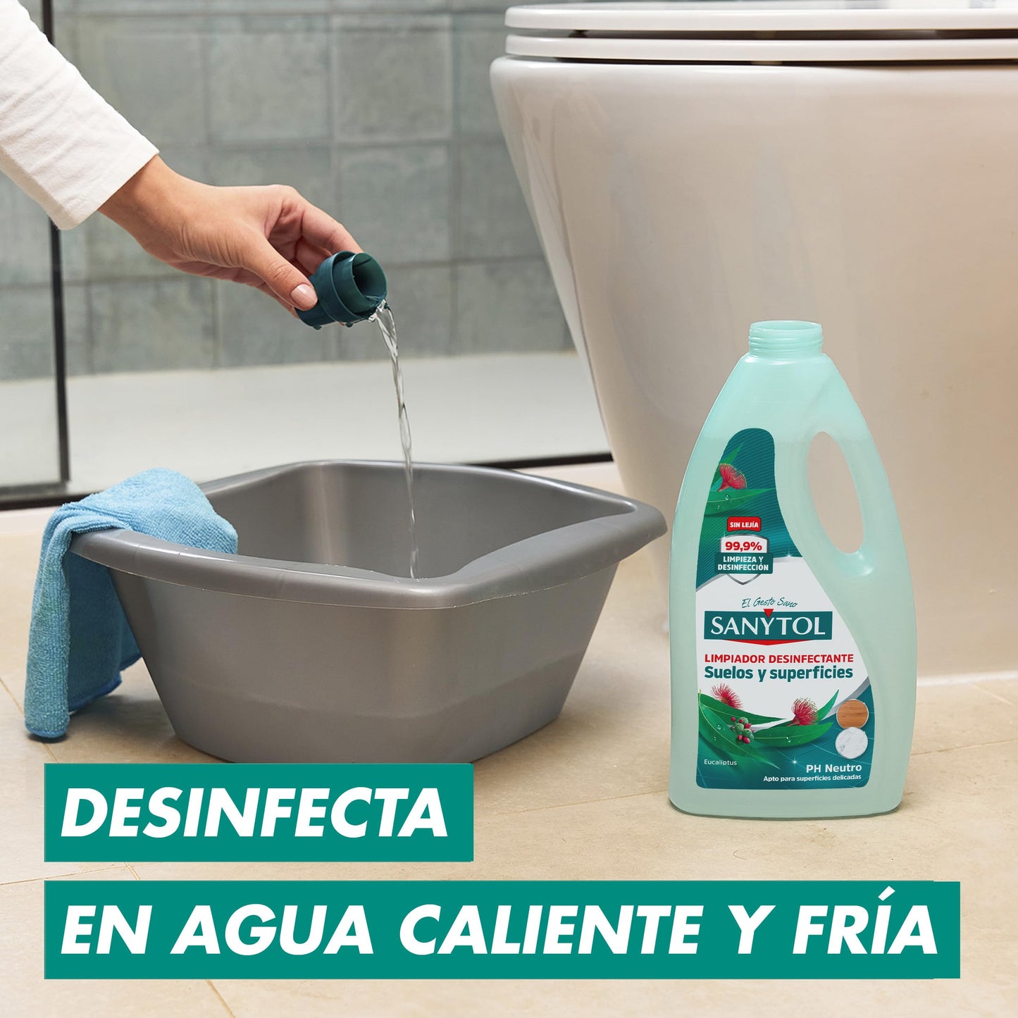 Sanytol – Botella Desinfectante Limpiahogar - Pack de 4 x 1.200 ML = 4,8L