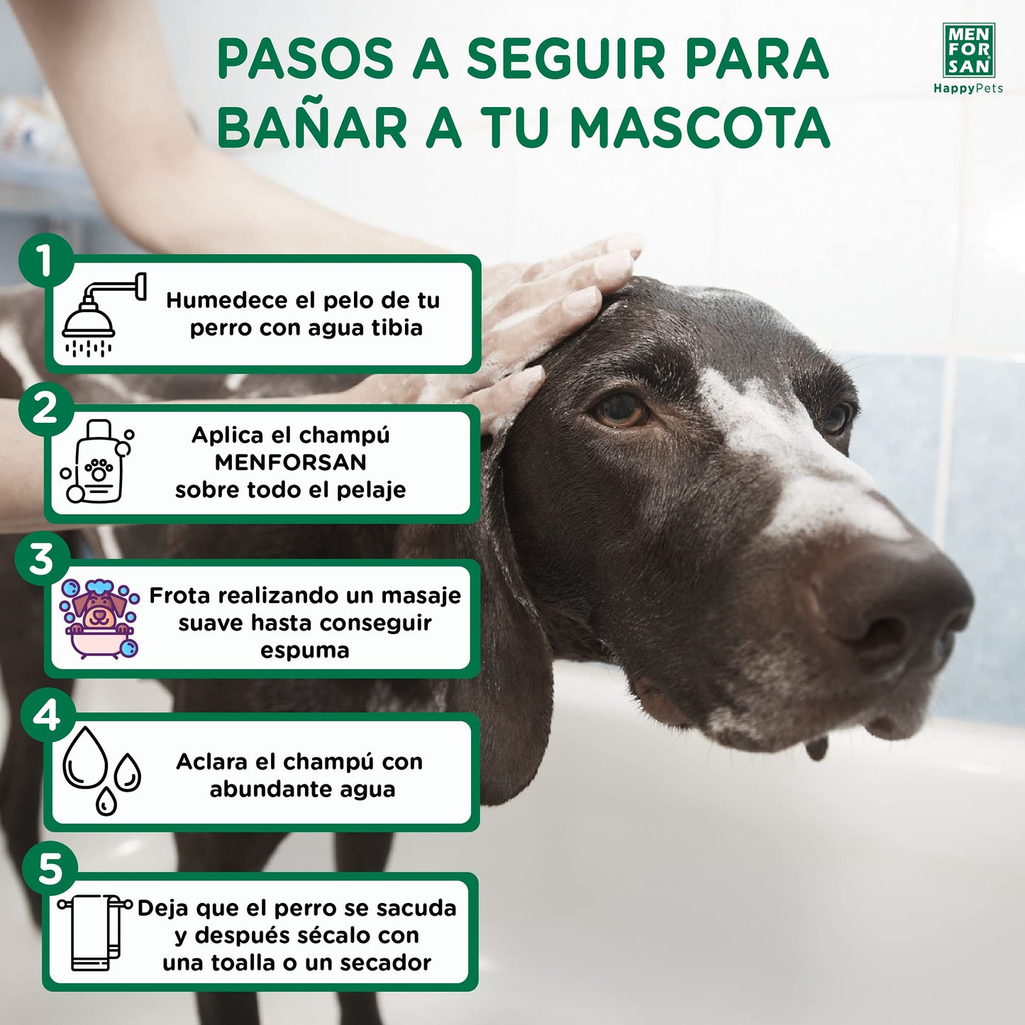 MENFORSAN Pack Higiene y Belleza, Champú Acondicionador, 300ml, Colonia Fresa 125ml, Champú en Espuma para Perros y Gatos 200ml, Rico Aroma a Fresa