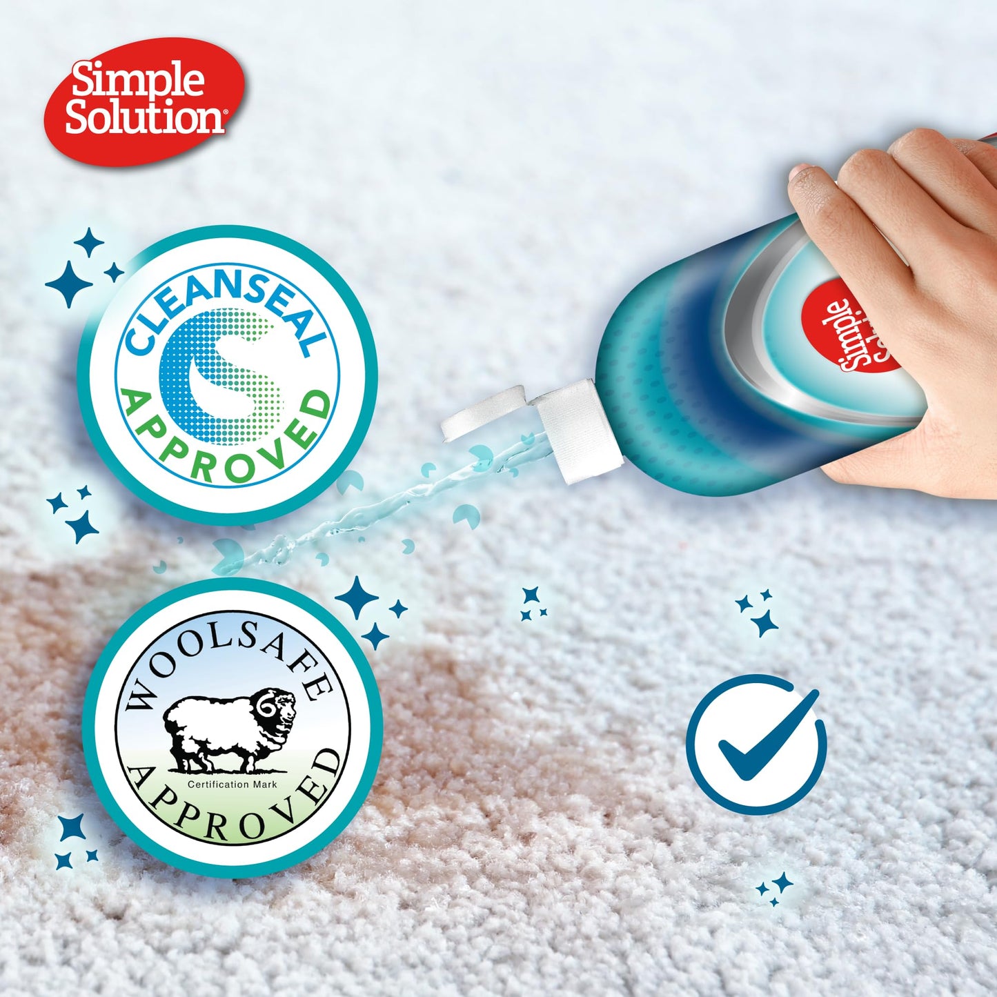 Simple Solution Limpiador Enzimático Destructor, Removedor de Manchas y Olores de Mascotas con Poder de Limpieza Pro-Bacterias, 1 L