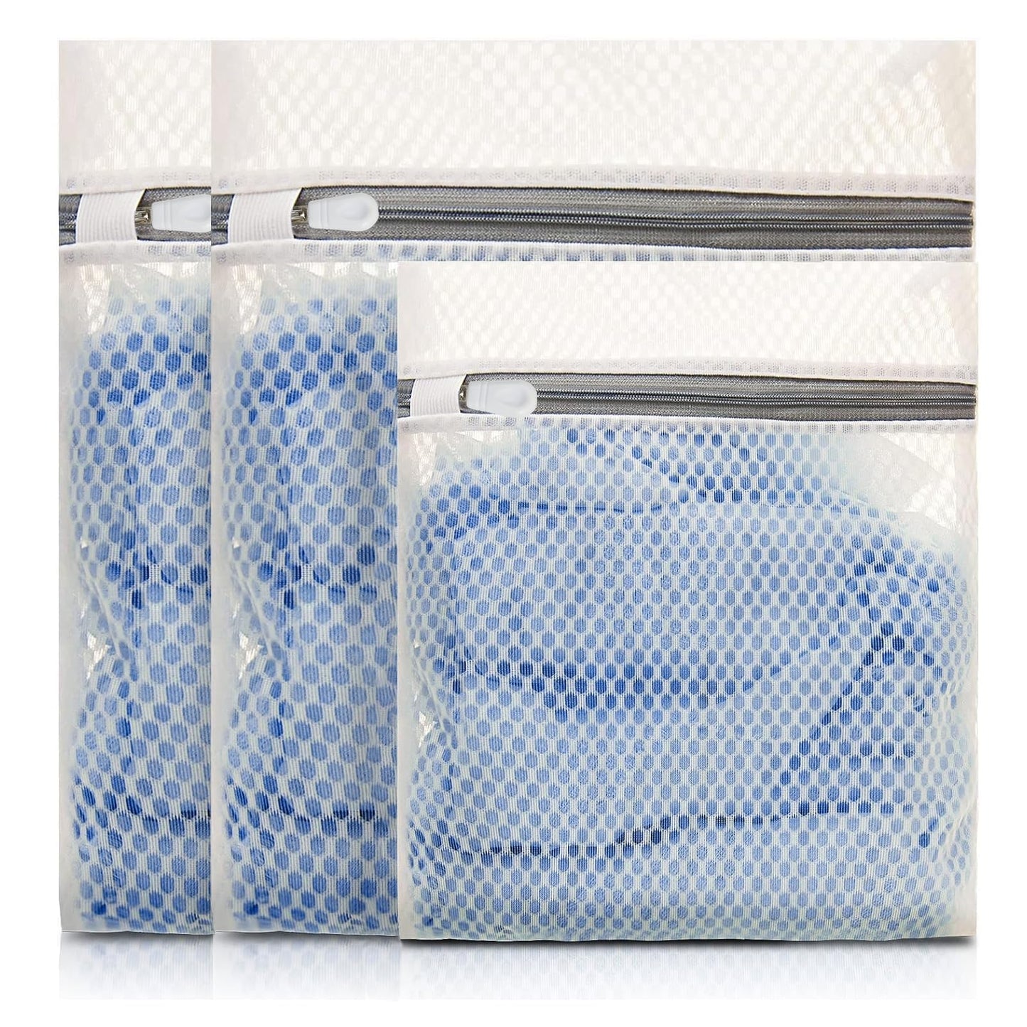 Quelcc Bolsa Lavadora, 3 Unidades Bolsa Ropa Lavadora, Bolsa Lavadora Ropa Interior con Cremallera, Laundry Bag para Blusas Delicadas, Ropa Interior, Sujetador, Lencería, Ropa y Zapatos de Bebé
