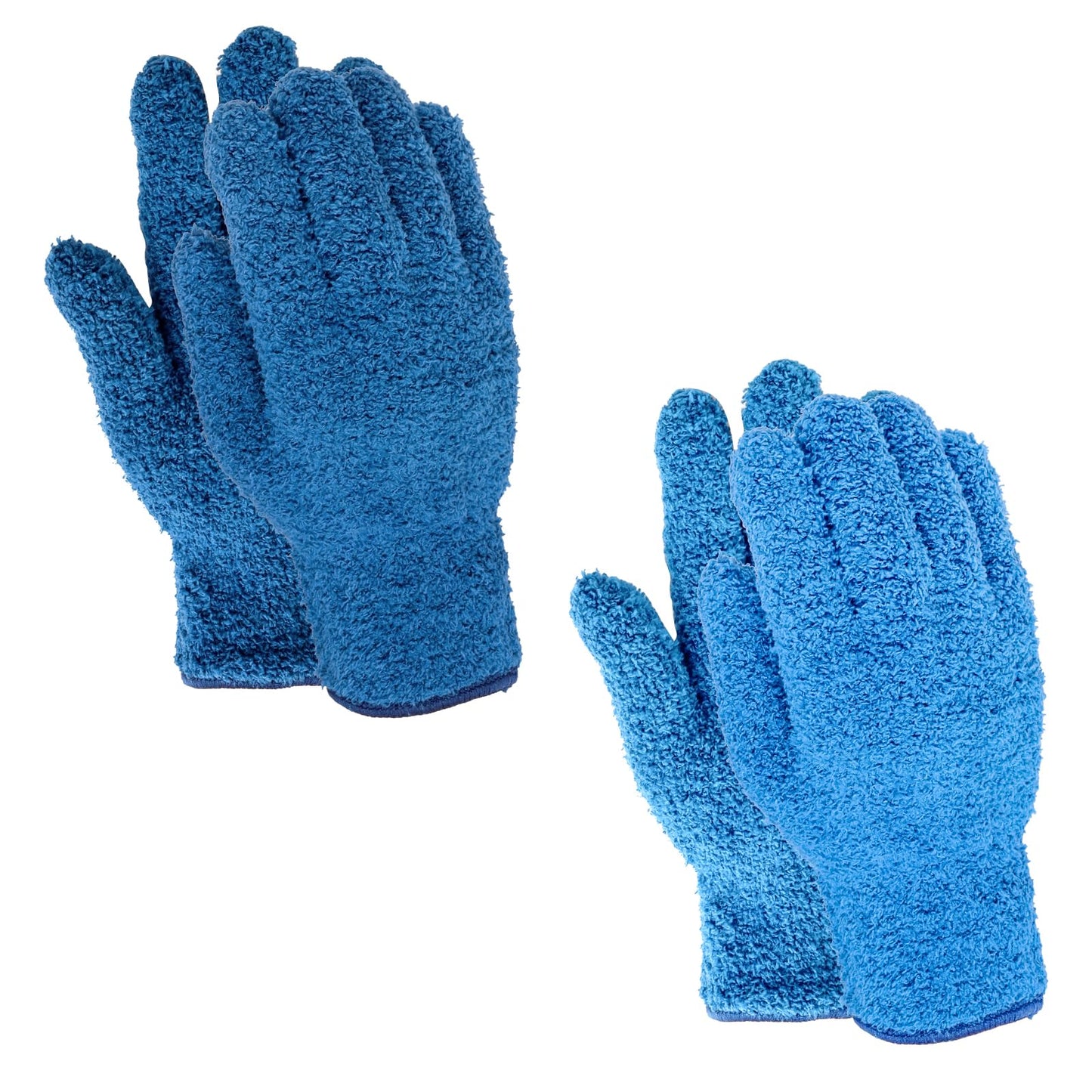 BLMHTWO 2 pares de guantes de microfibra lavables, guantes de microfibra lavables, guantes de polvo reutilizables para plantas, cocina, casa, coches, espejos, lámparas, persianas