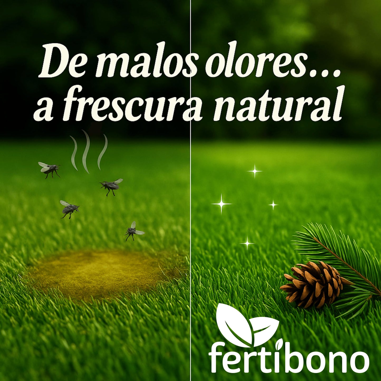 Fertibono Higienizador Cesped Artificial, (5L), Protege a tus Niños: Deshazte de los Olores, Virus y Bacterias de Orina de Mascotas para un Césped Seguro y Limpio.