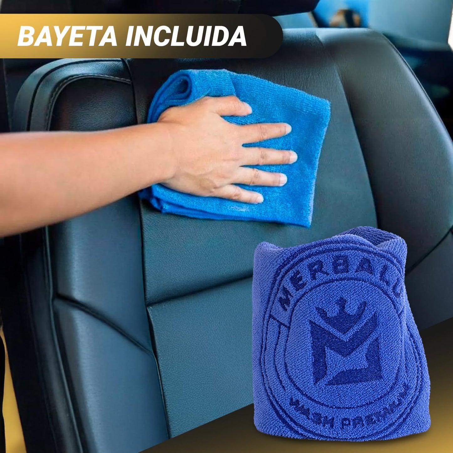 Merbalu. Limpia tapicerias Coche Kit Limpiador de tapicerias de Coche y Otros Textiles Limpieza Coche Interior Limpia tapicerias en Profundidad Uso facil y rápido Asientos y Alfombrillas