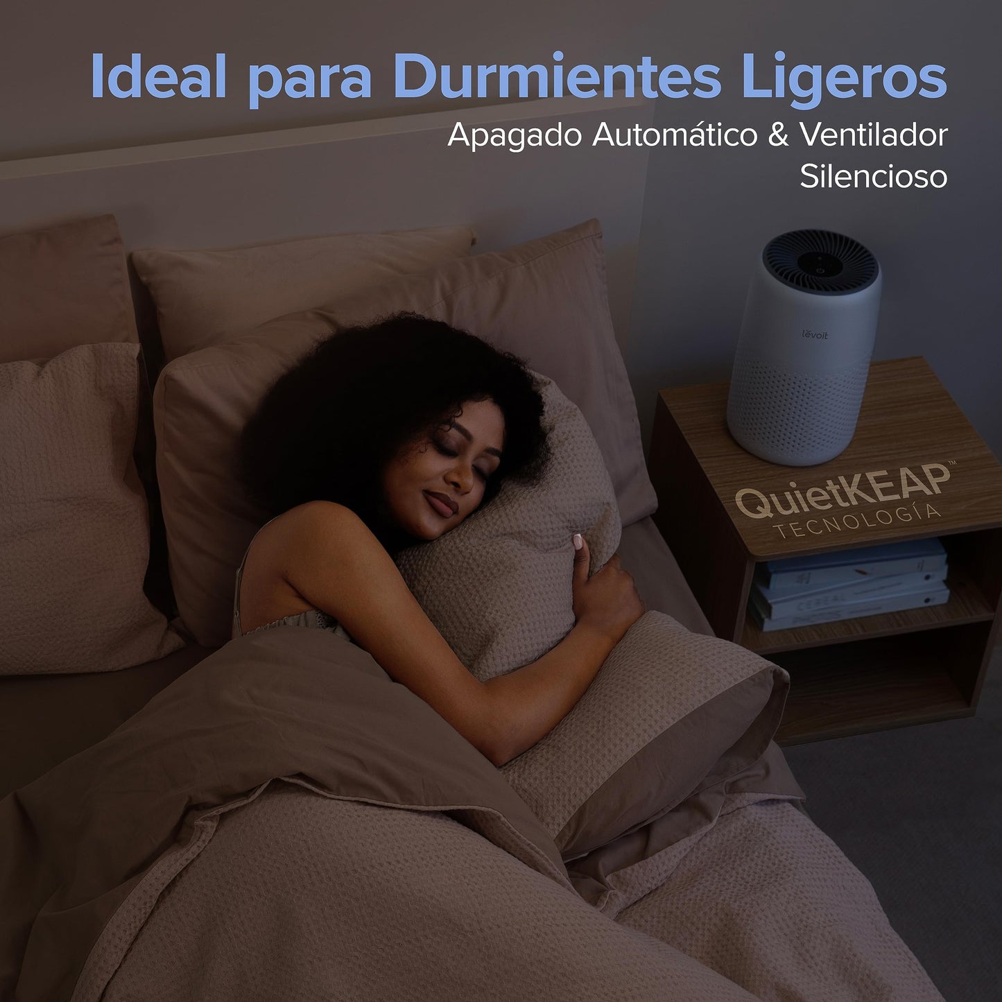 LEVOIT Purificador de Aire con Filtro HEPA para Alergias, Air Purifier con Aromaterapia, Purificador Aire Silencioso 25dB, Bajo Consumo de Energía de 7W, Core Mini