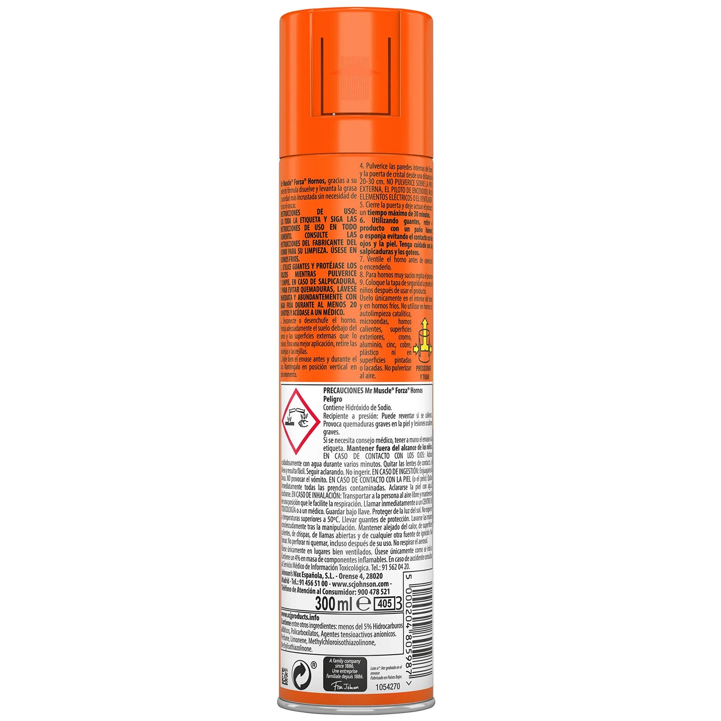 Mr Muscle Forza Hornos Gel de Limpieza para Hornos, 300ml